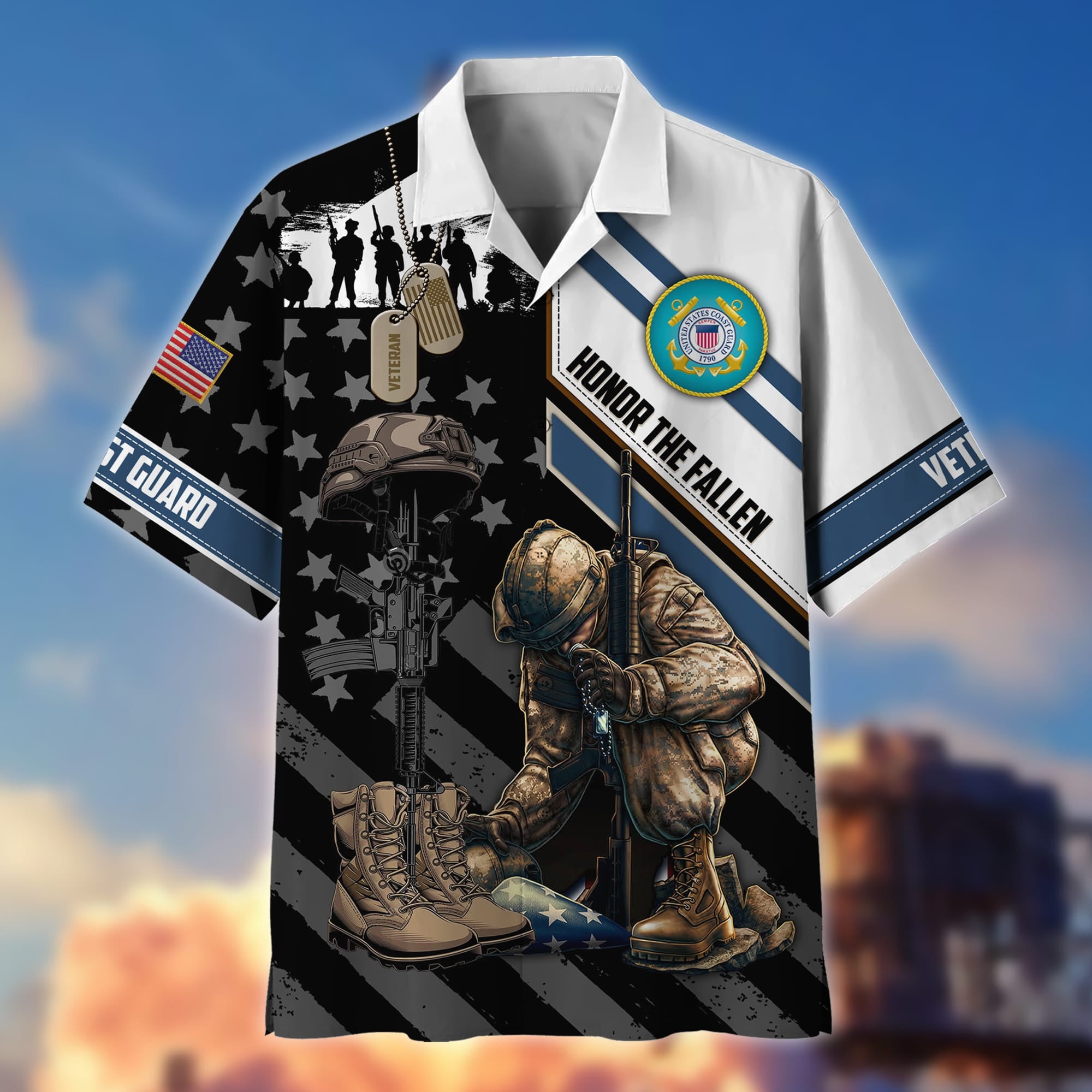 Premium Honor The Fallen US Veteran Polo And Hawaii Shirt