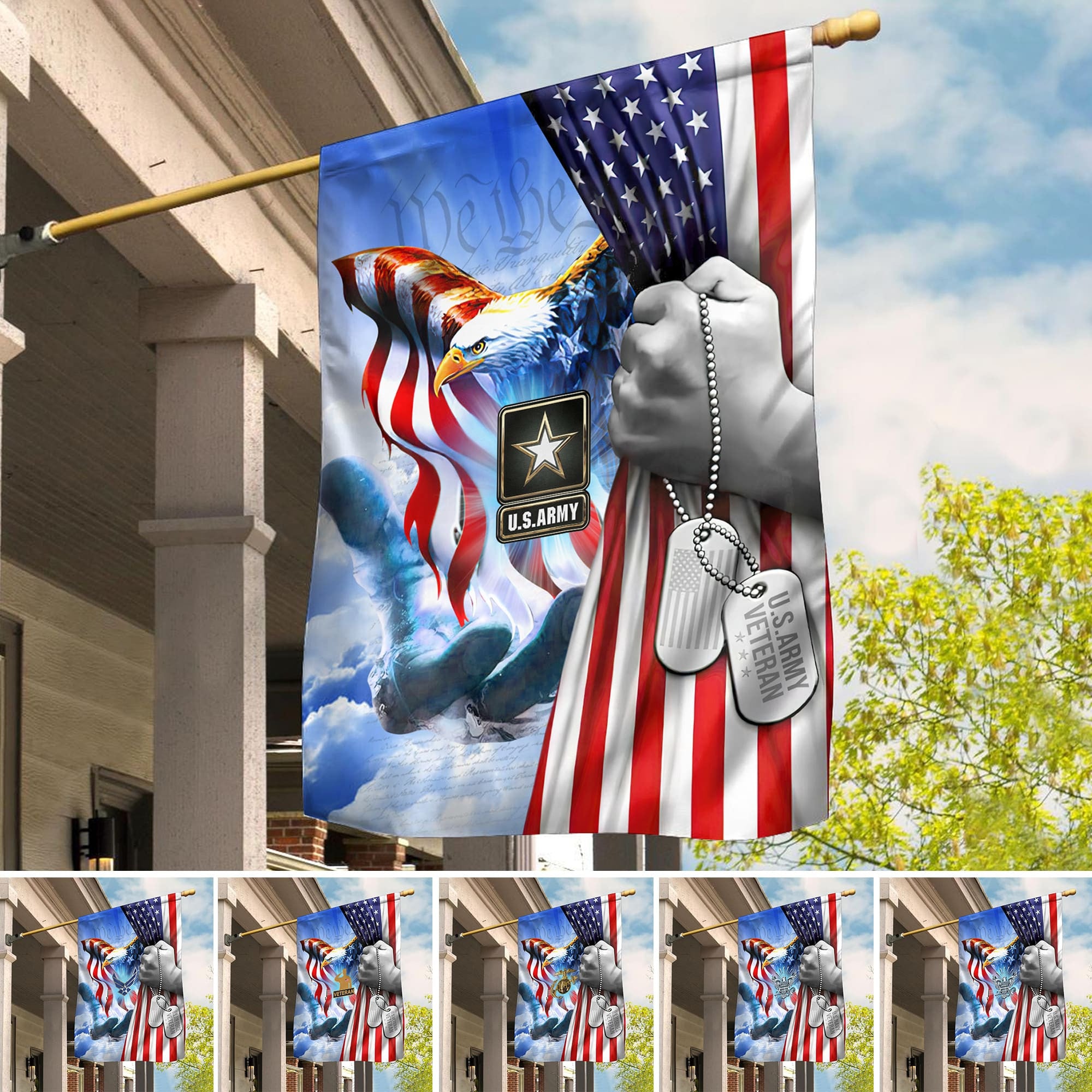 Premium American Pride US Veteran Flag