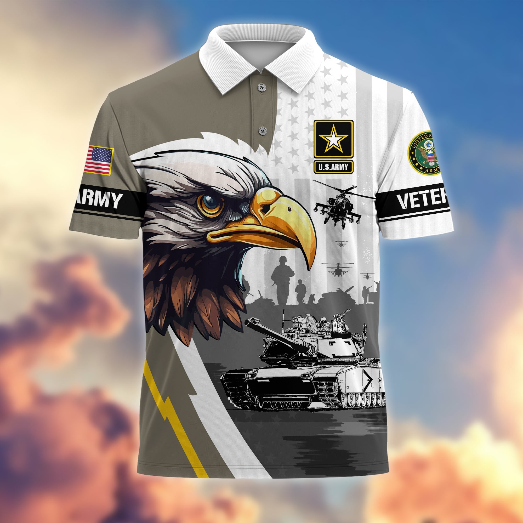 Premium Honoring All Who Served US Veterans Polo Shirt