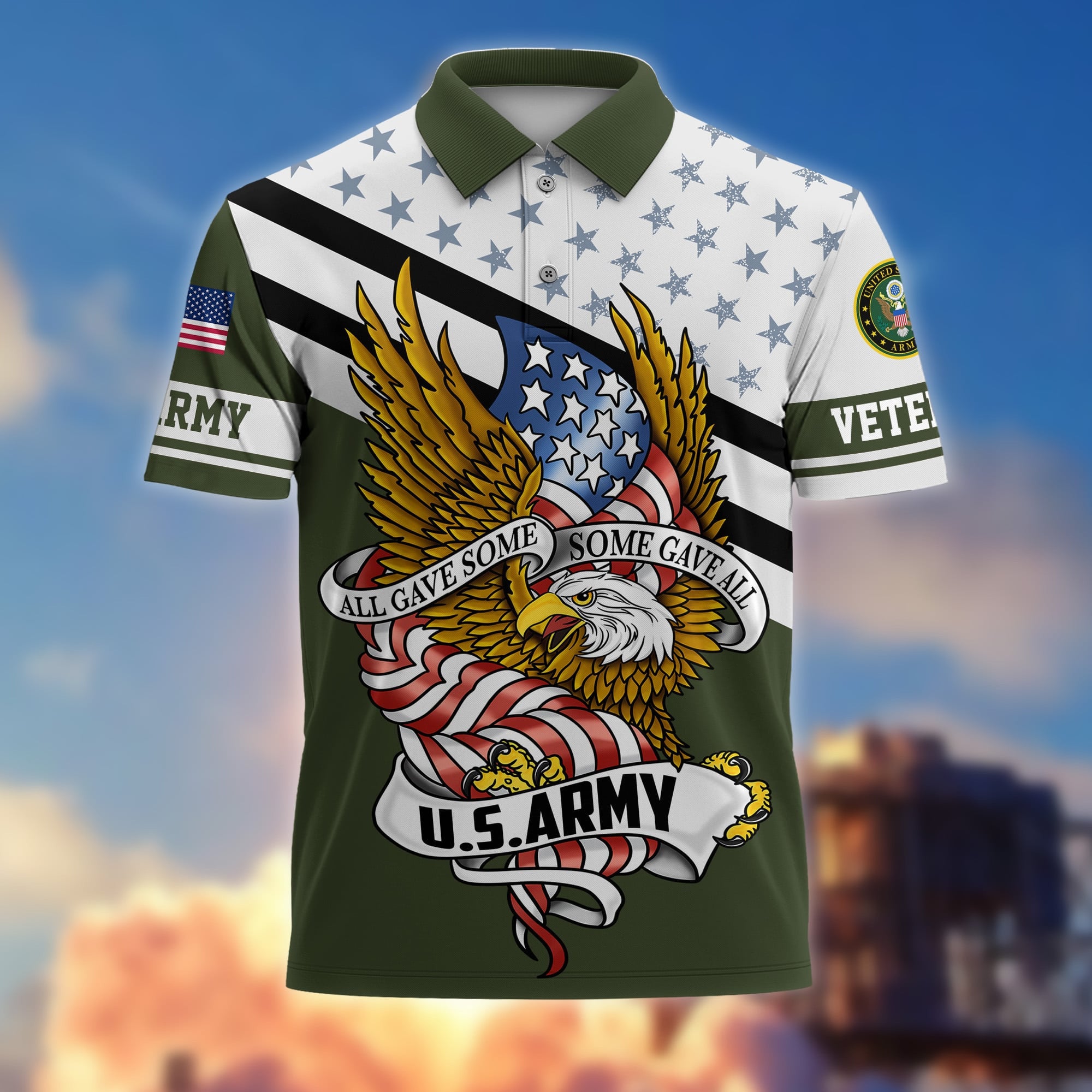 Premium All Gave Some Some Gave All US Veterans Polo Shirt