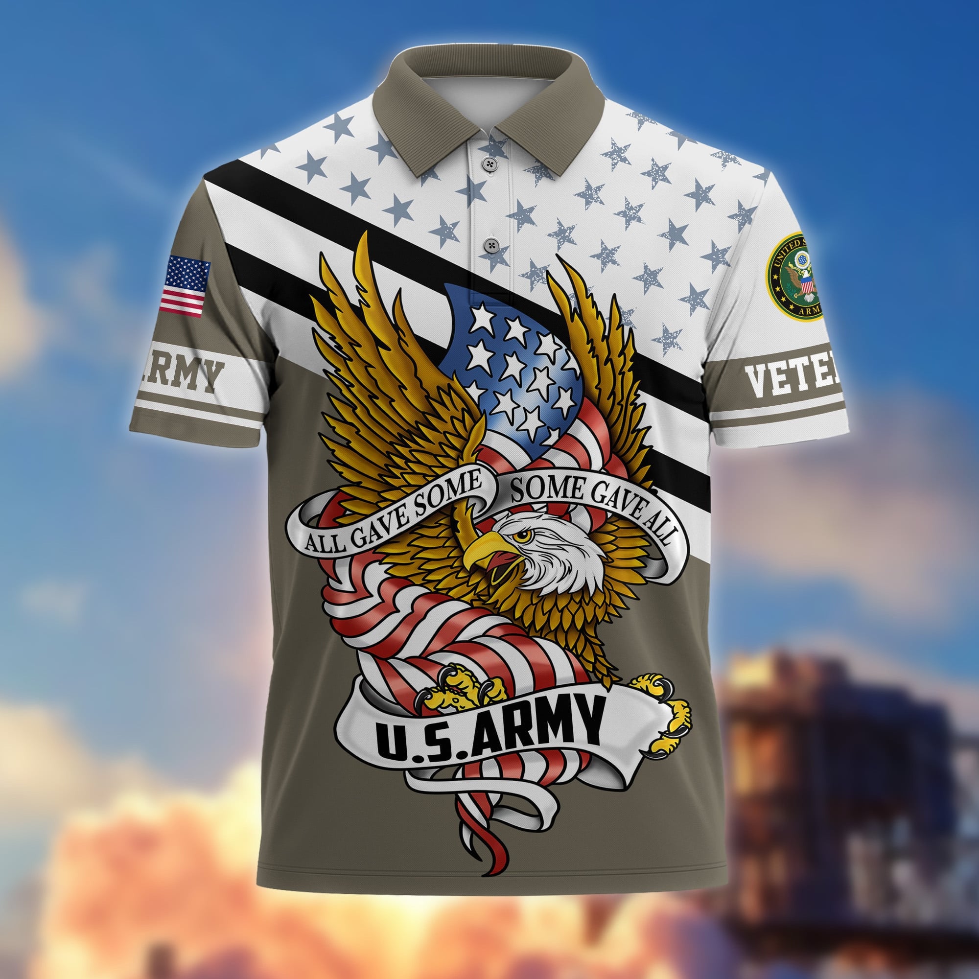 Premium All Gave Some Some Gave All US Veterans Polo Shirt