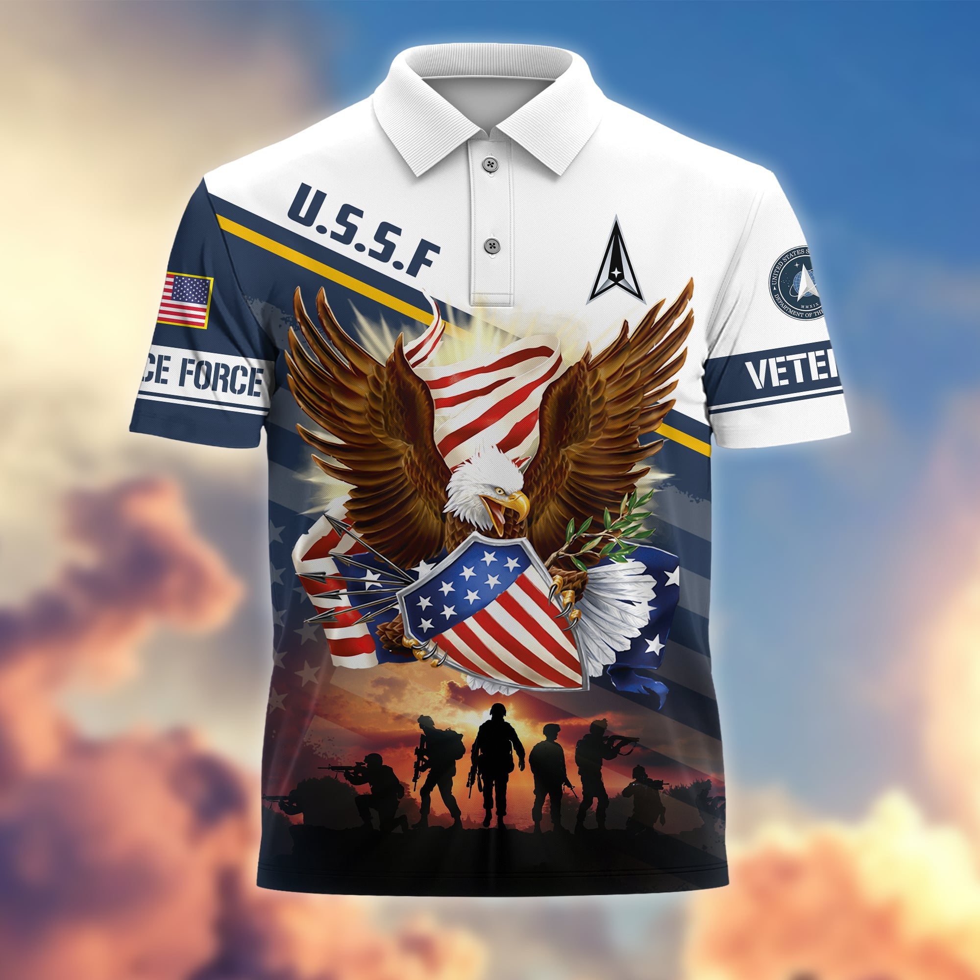 Premium Proudly Served US Veterans Polo Shirt