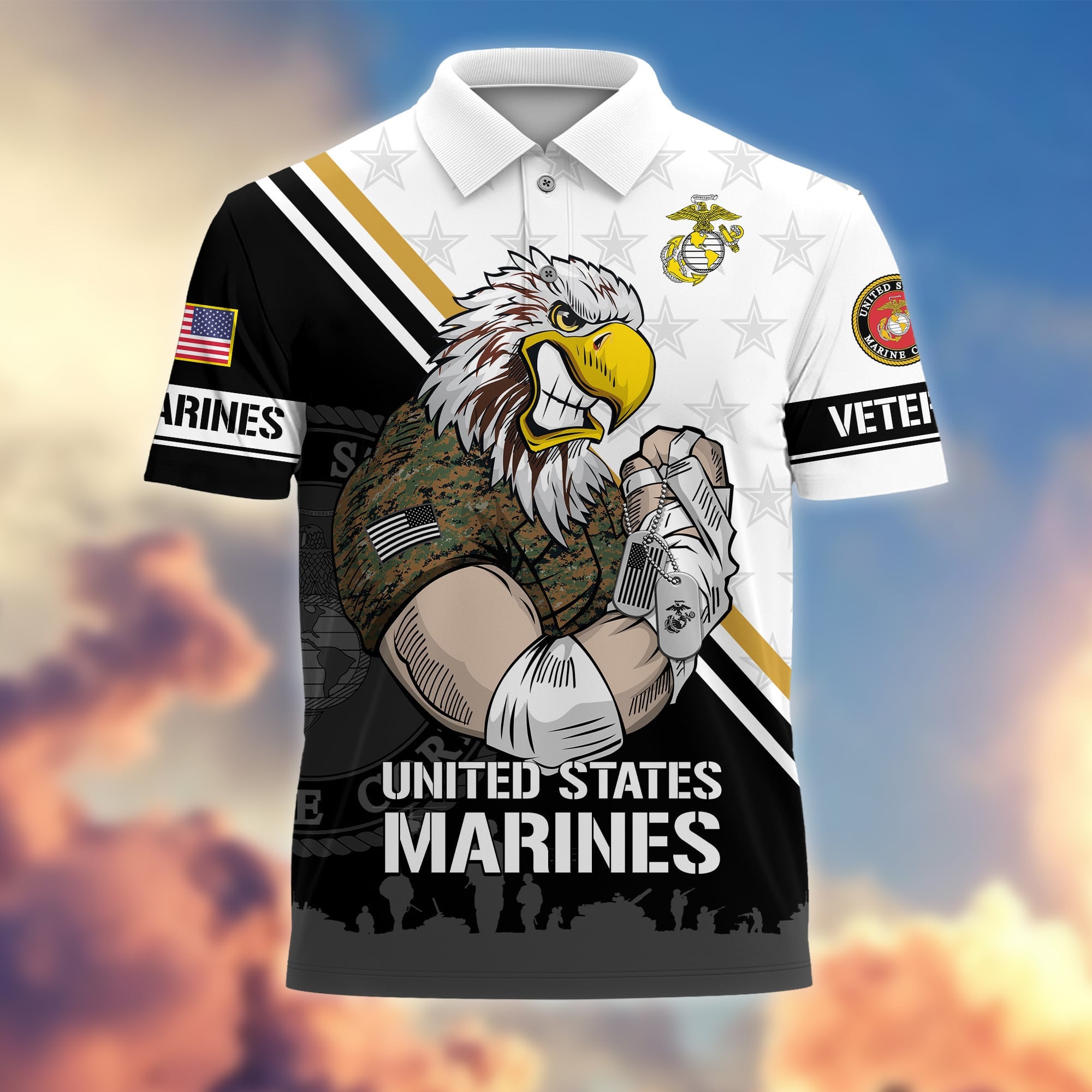 Premium Proudly Served US Veterans Polo Shirt