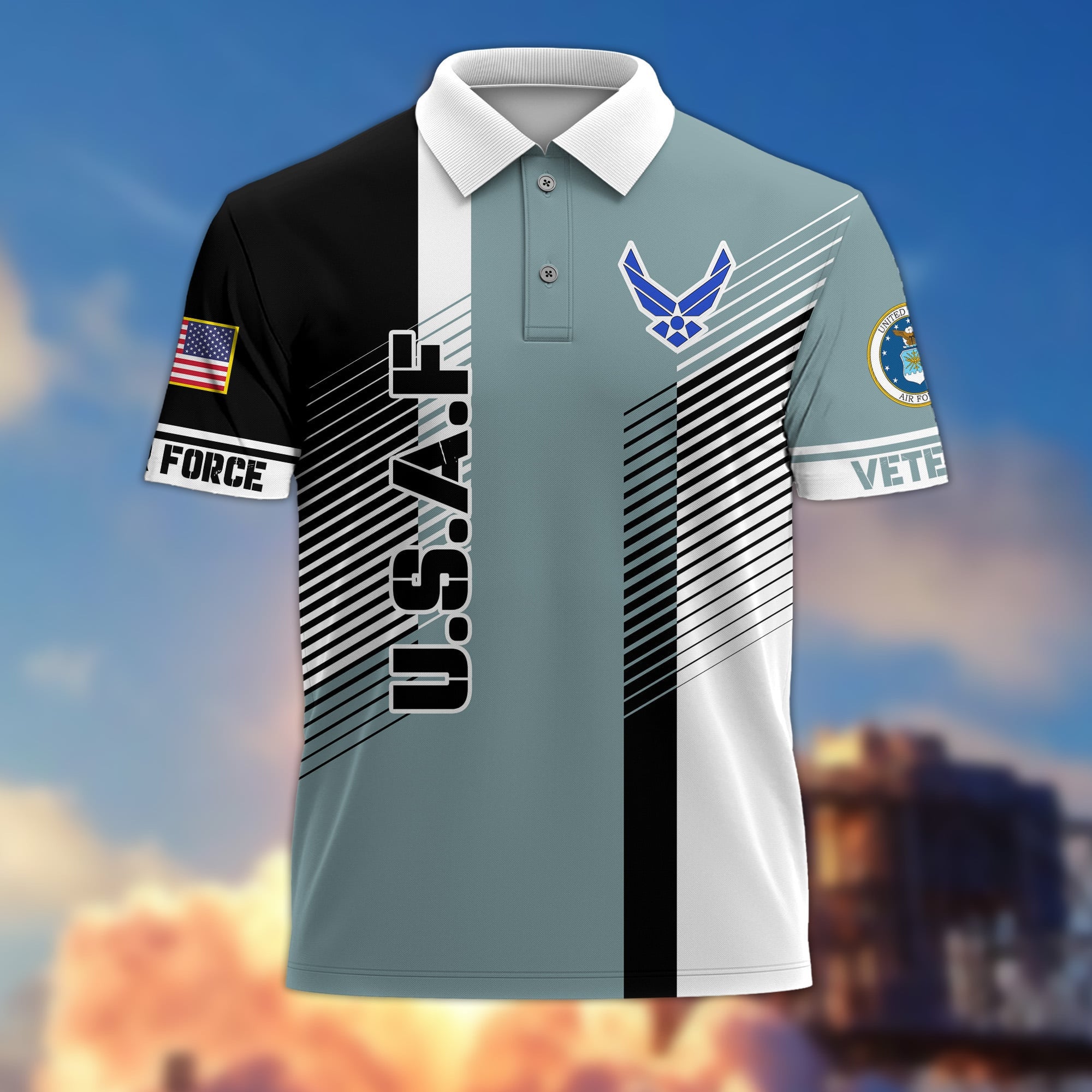 Premium Proudly Served US Veterans Polo Shirt