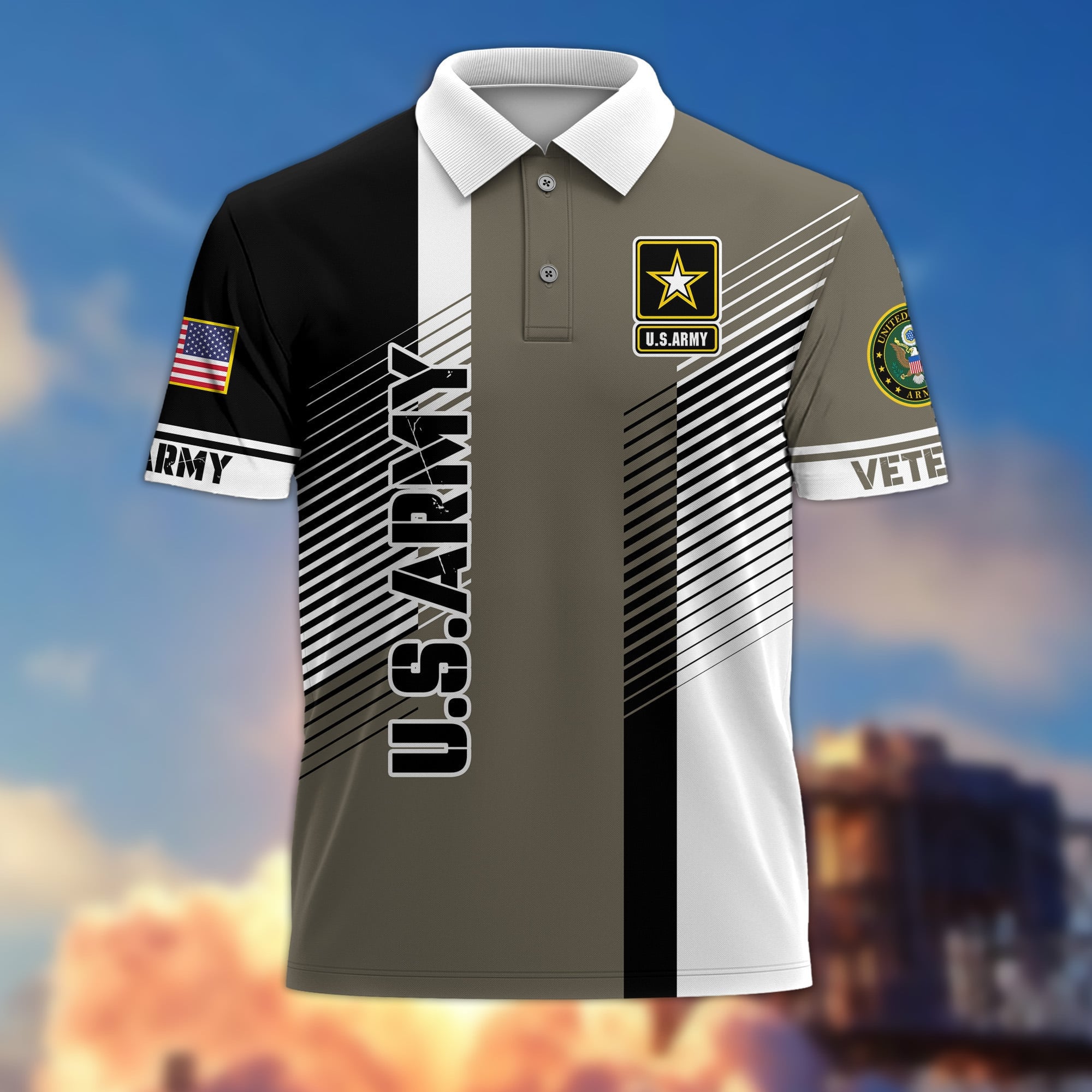 Premium Proudly Served US Veterans Polo Shirt