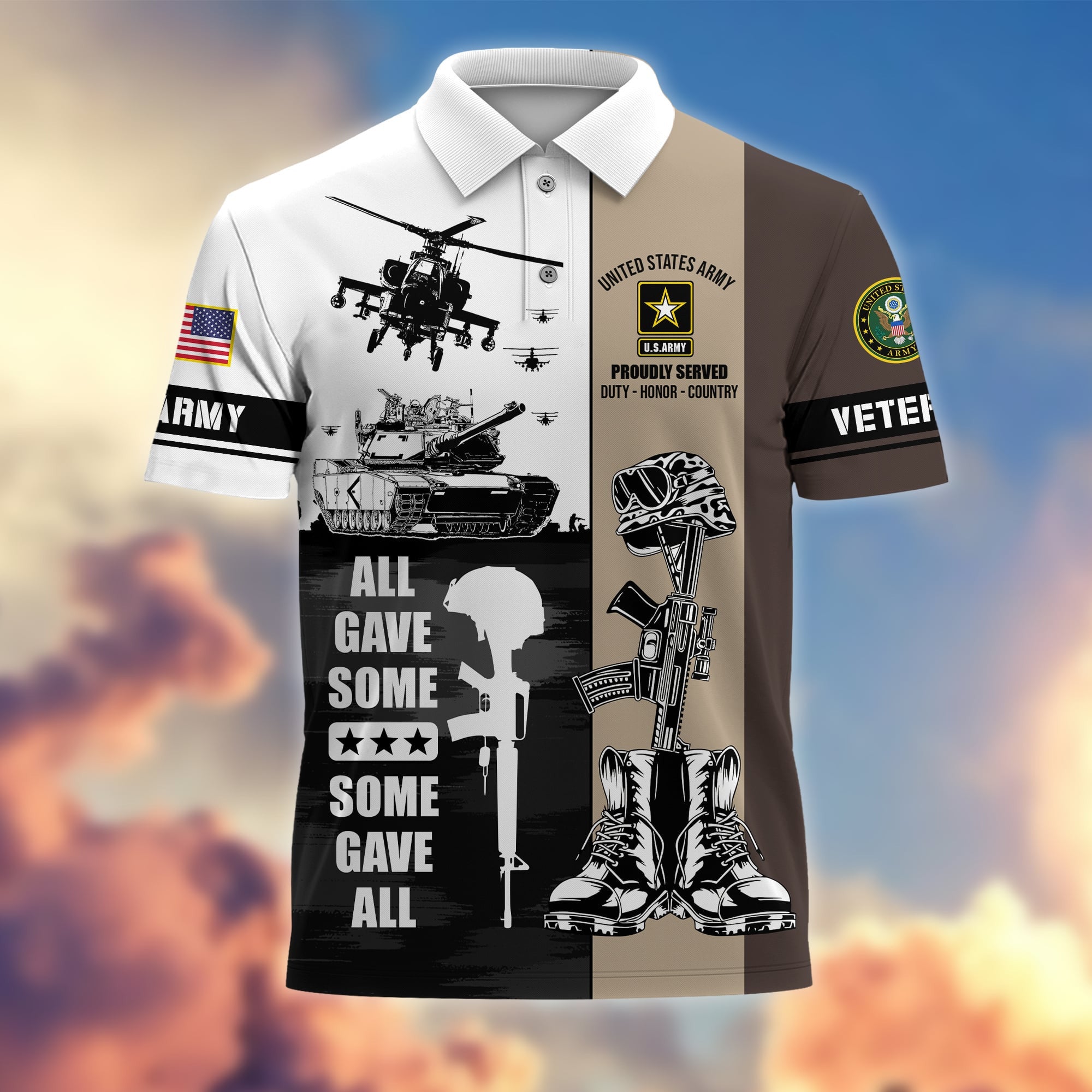 Premium All Gave Some Some Gave All US Veterans Polo Shirt