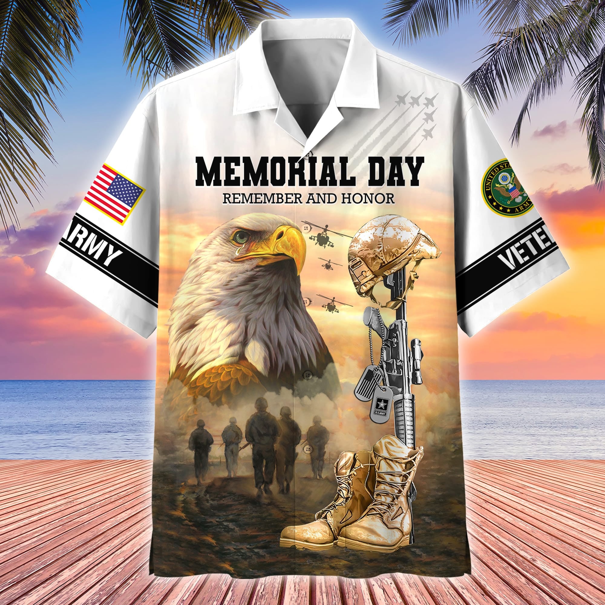 Premium Memorial Day Remember And Honor US Veterans Hawaii Shirt