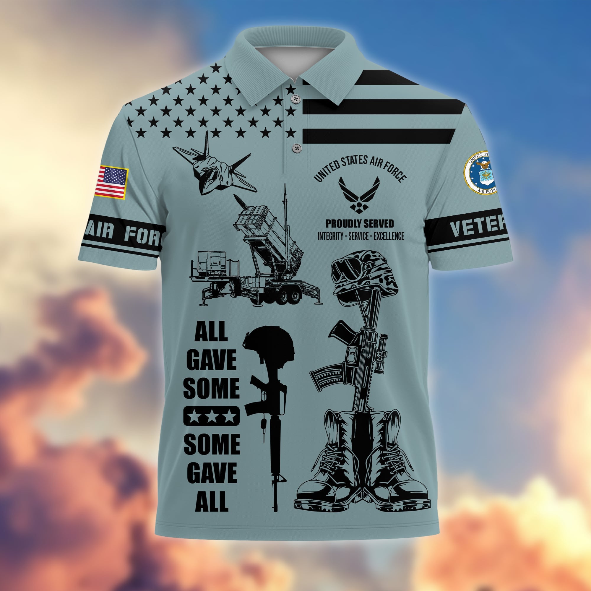 Premium All Gave Some Some Gave All US Veterans Polo Shirt