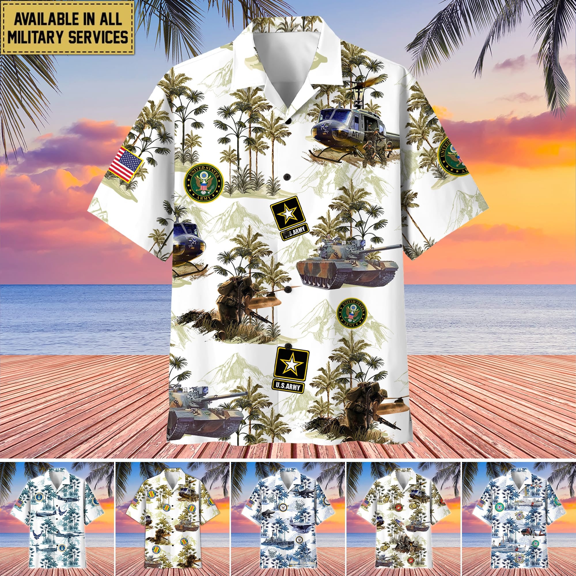 Premium American Pride US Veterans Hawaii Shirt