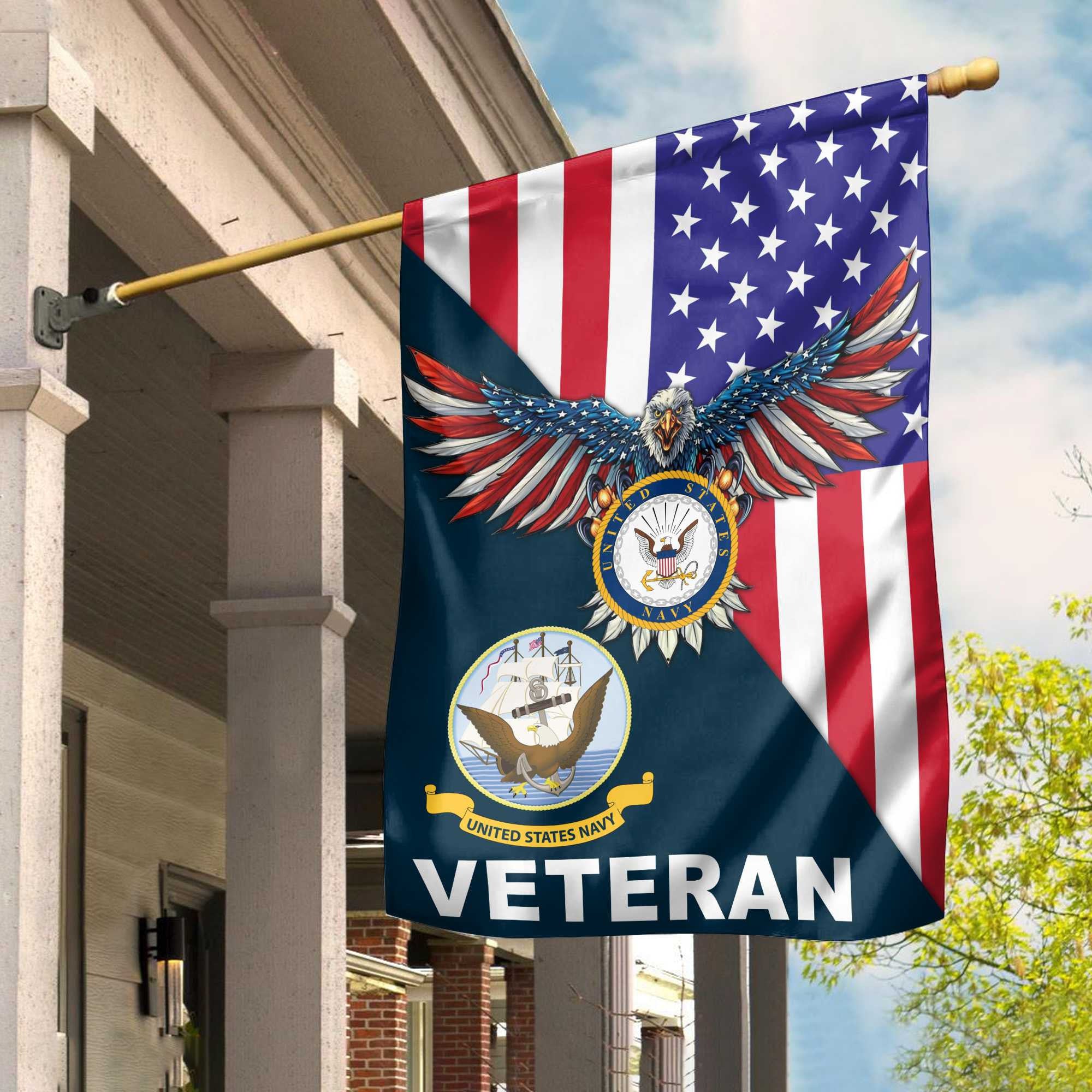 US Navy Veteran Garden Flag – House Flag