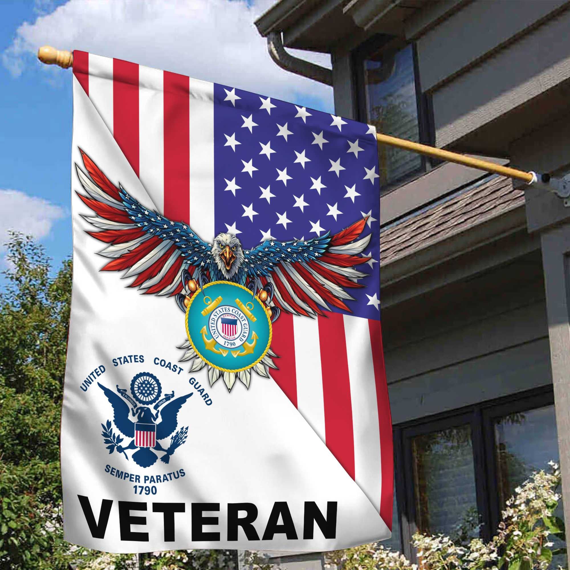 USCG Veteran Garden Flag – House Flag