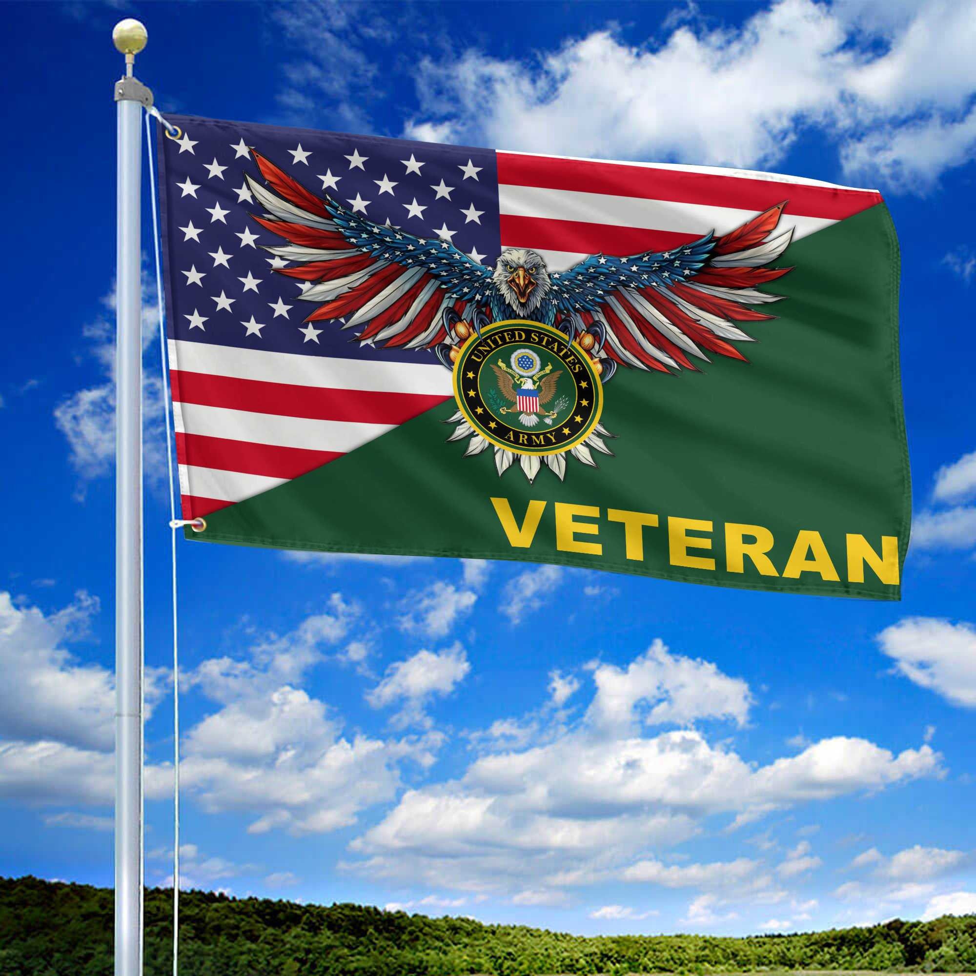 Premium US Army Grommet Flag Gift For Veterans Day, Father's Day, Memorial Day