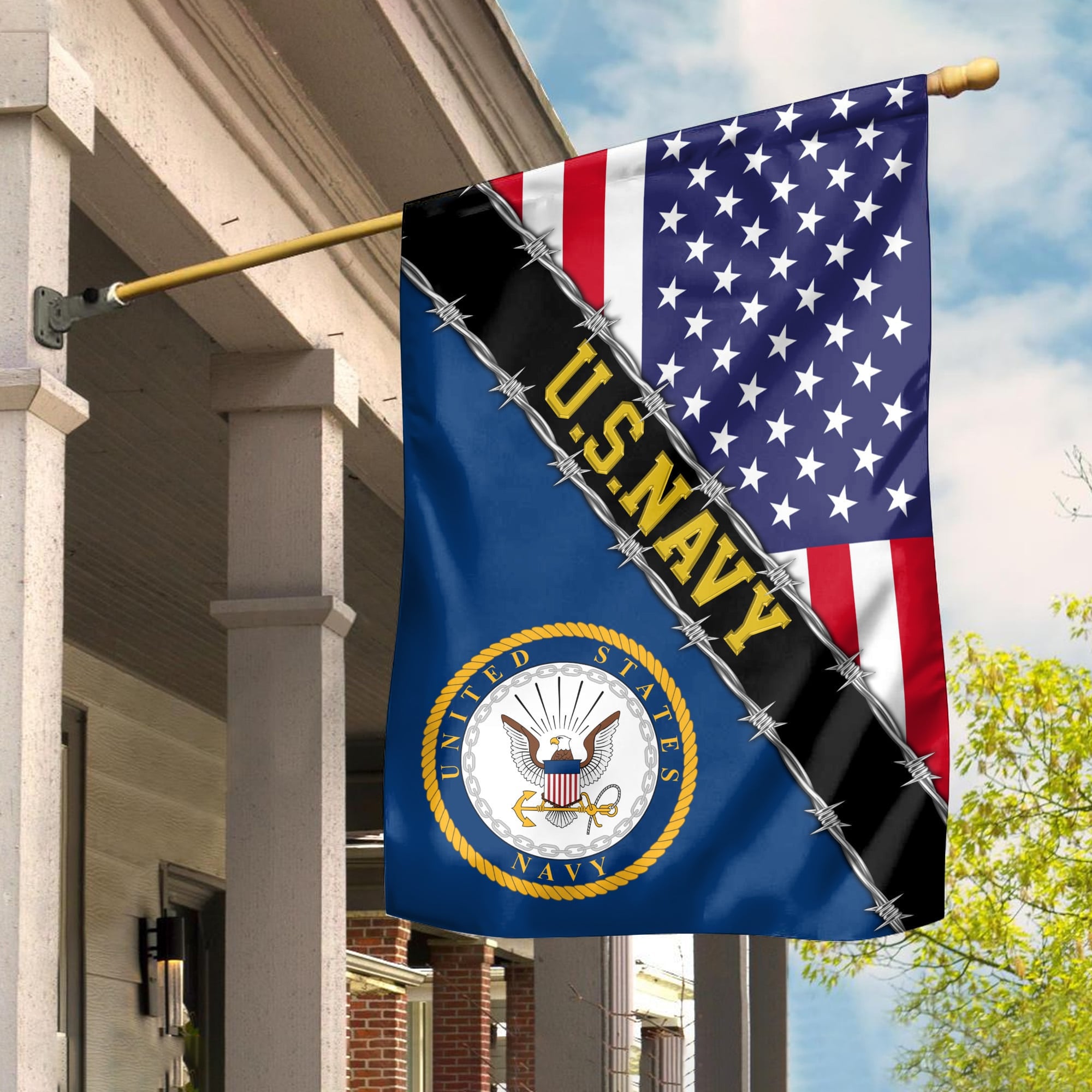 US Navy Garden Flag - House Flag, Gift For Veterans Day, Father's Day, Memorial Day