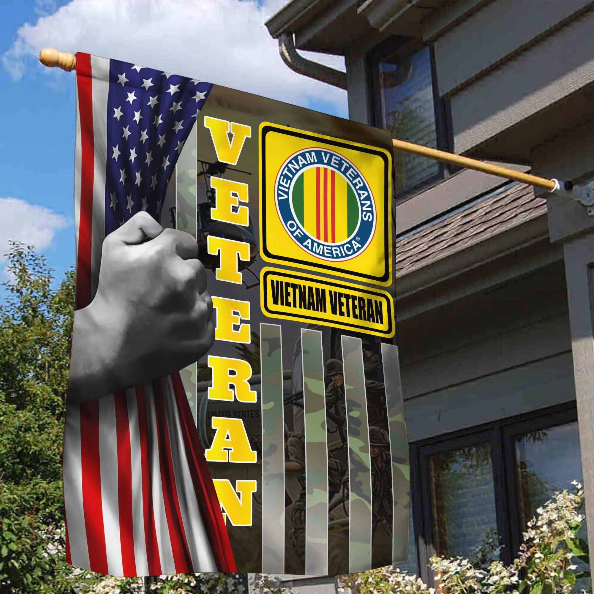 Vietnam Veteran Garden Flag - House Flag, Gift For Veterans Day, Father's Day, Memorial Day