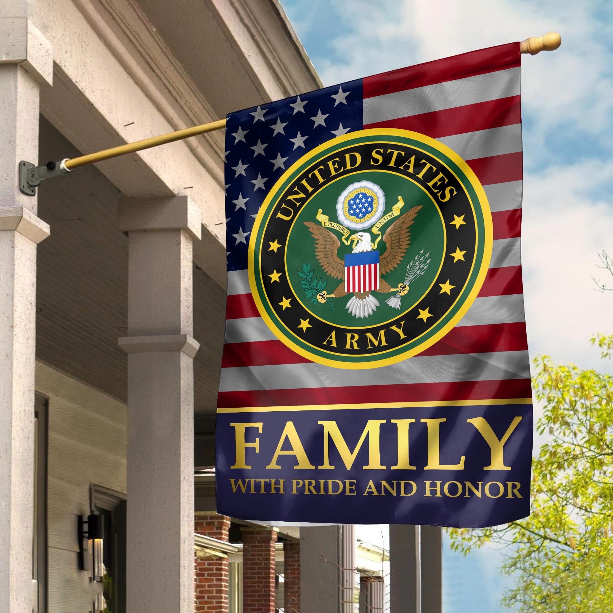 US Army Garden Flag - House Flag, Army Family With Pride And Honor