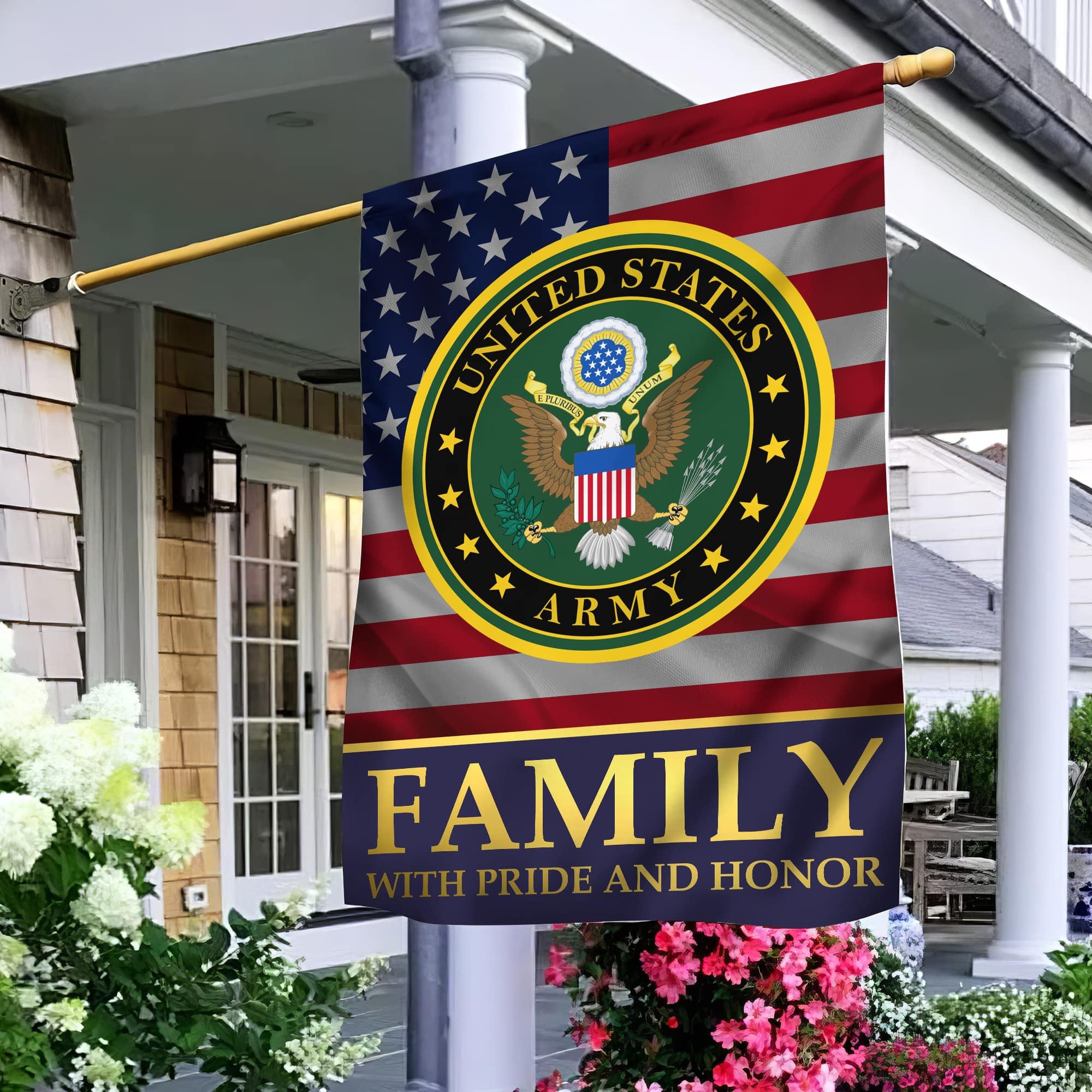 US Army Garden Flag - House Flag, Army Family With Pride And Honor