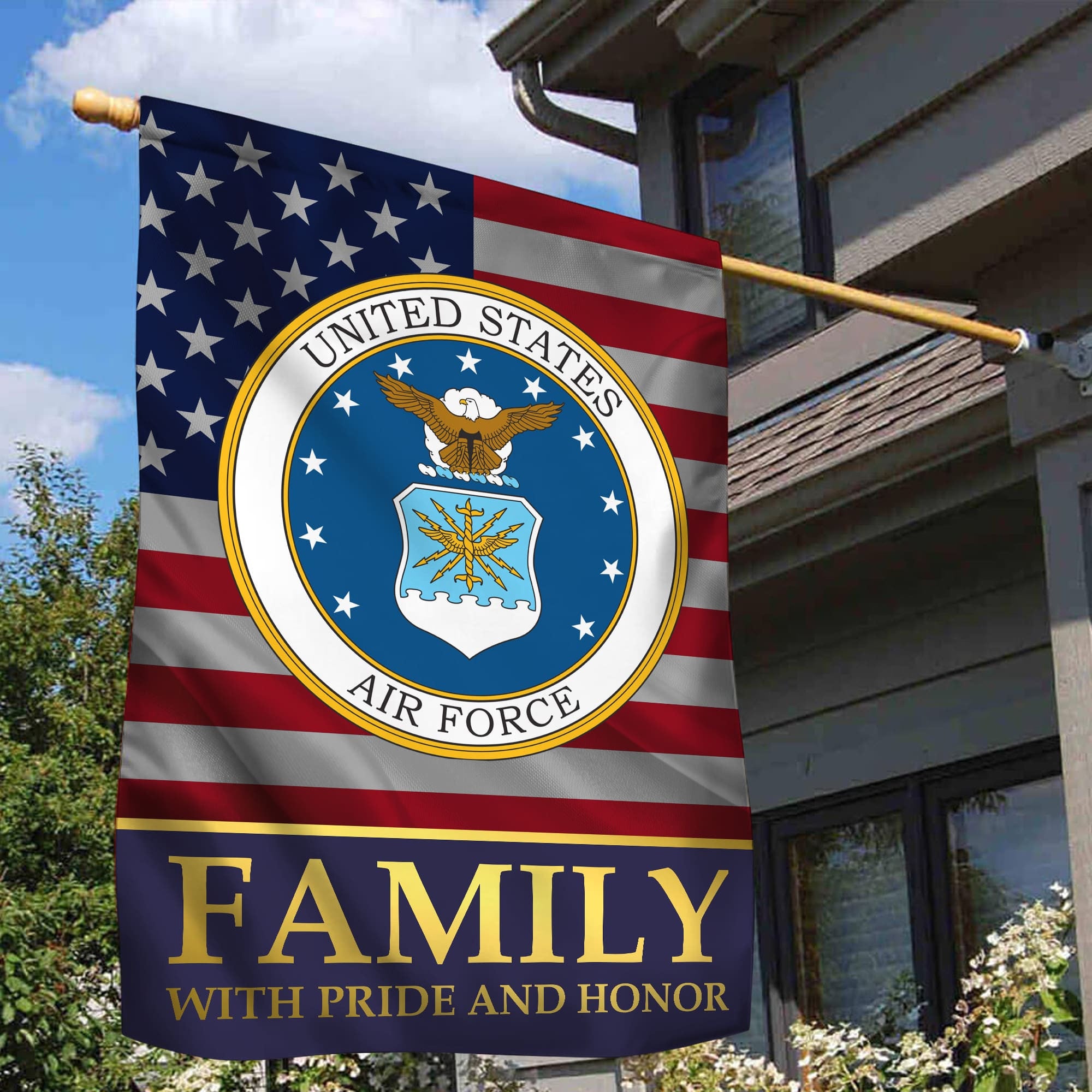USAF Garden Flag - House Flag, Air Force Family With Pride And Honor