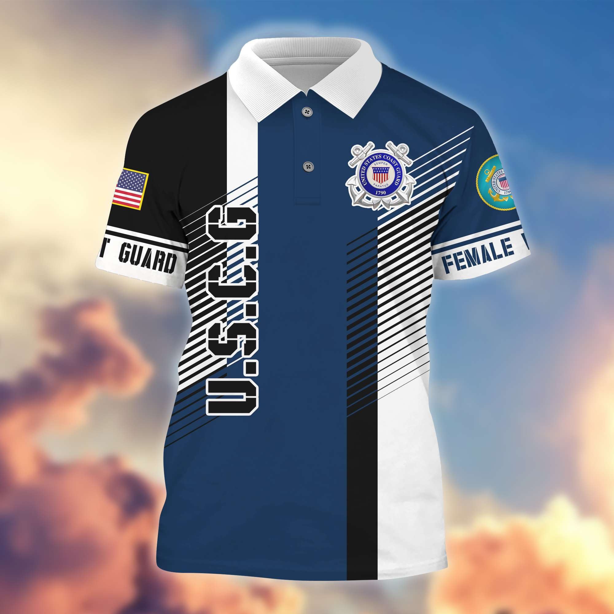 Premium Proudly Served US Female Veterans Polo Shirt