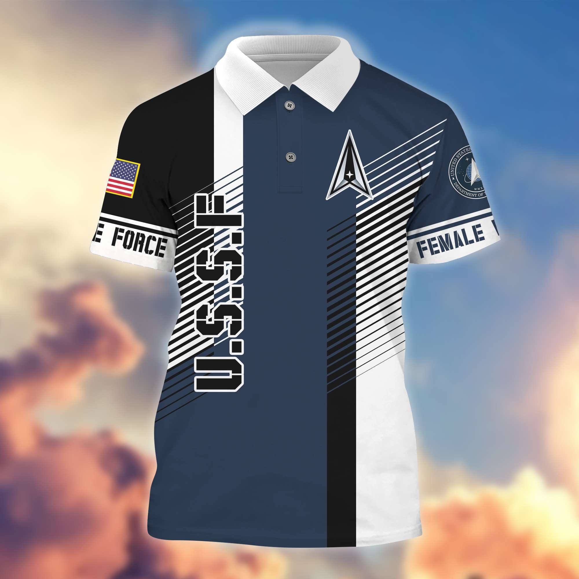 Premium Proudly Served US Female Veterans Polo Shirt