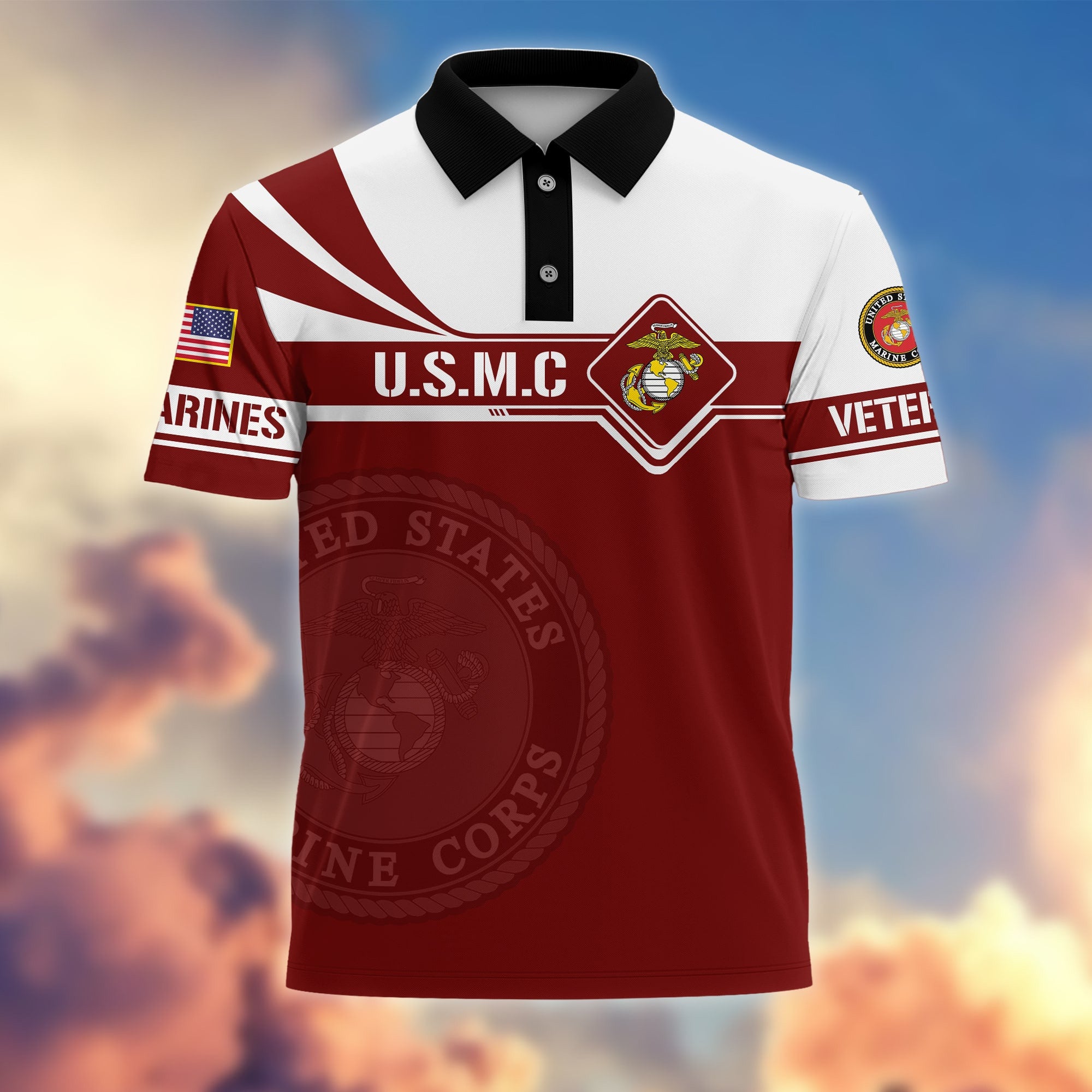 Premium Honoring All Who Served US Veterans Polo Shirt