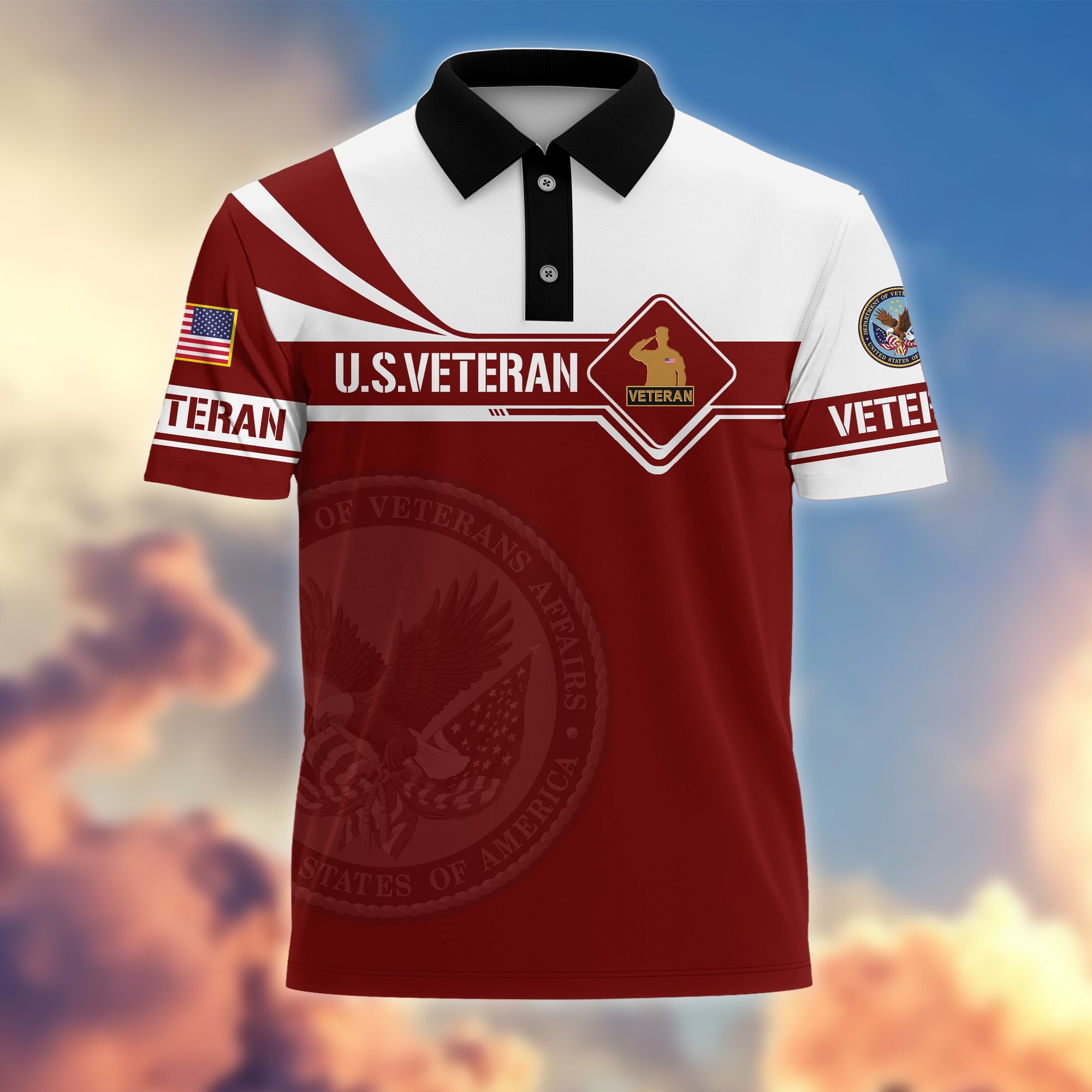 Premium Honoring All Who Served US Veterans Polo Shirt