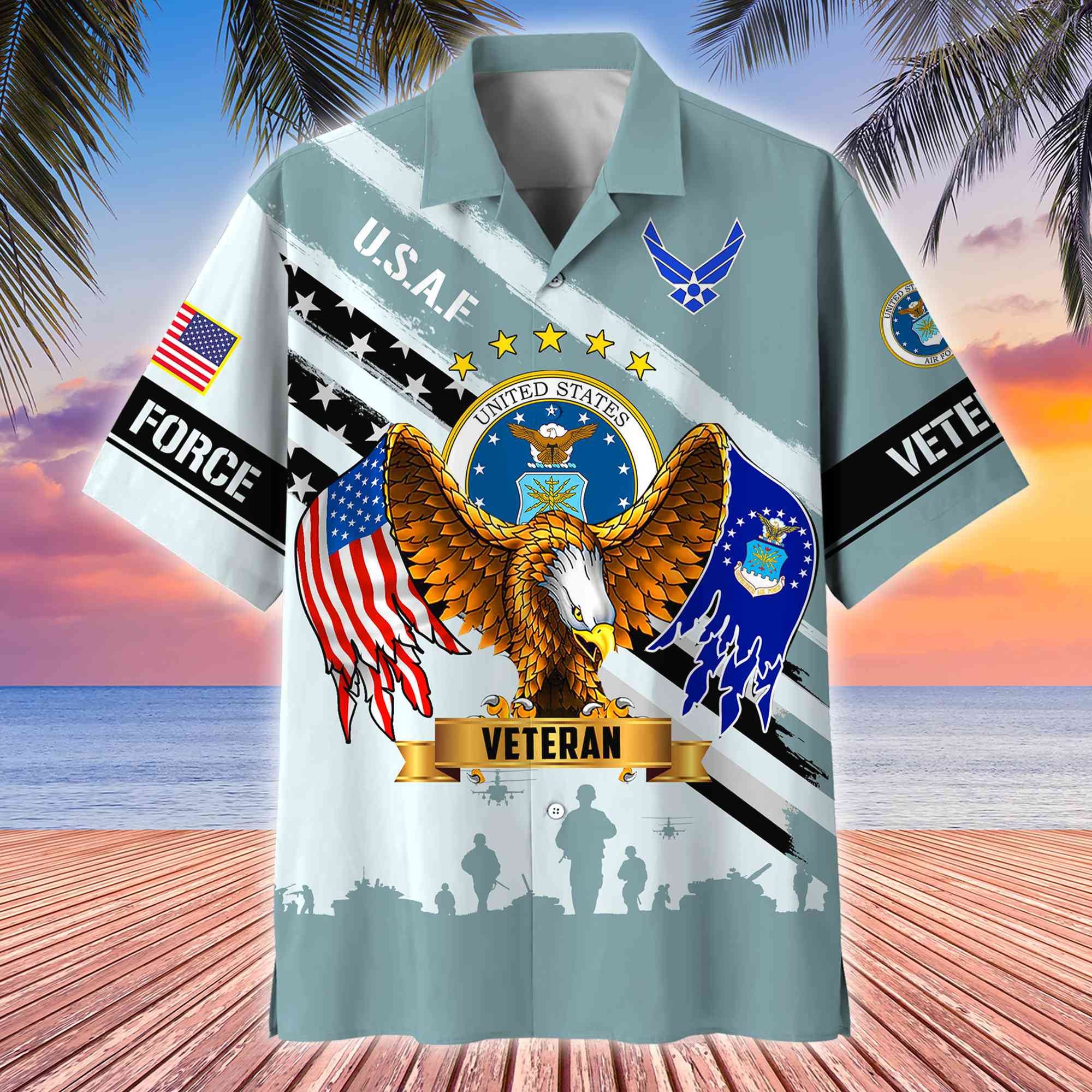 Premium US Veterans Hawaii Shirt, Gifts For Dad, For Husband Veteran