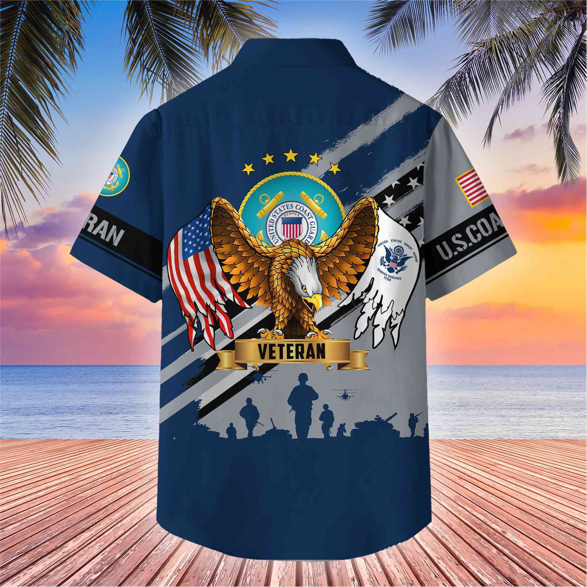 Premium US Veterans Hawaii Shirt, Gifts For Dad, For Husband Veteran