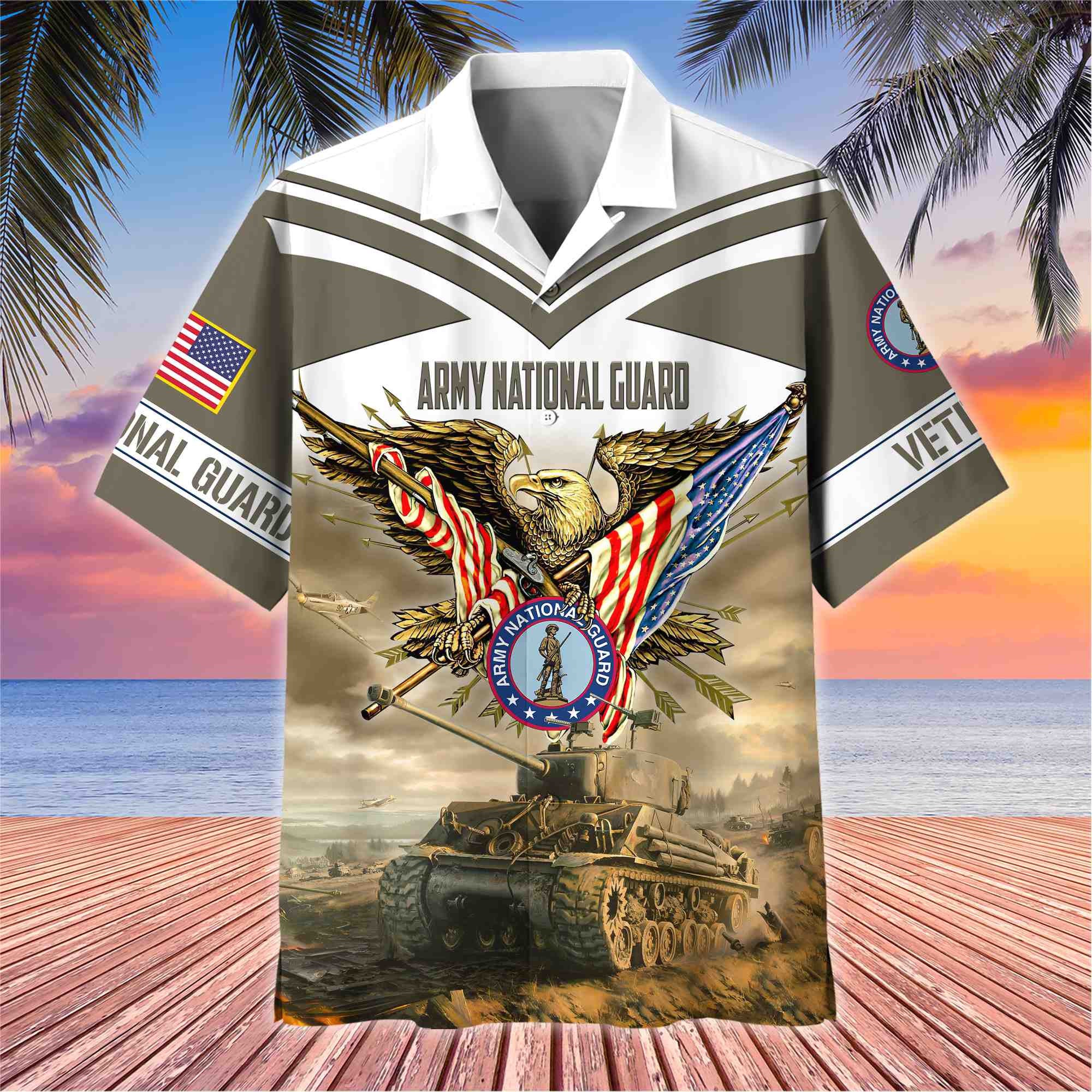 Premium American Pride US Veterans Hawaii Shirt, Gifts For Dad For Husband Veteran
