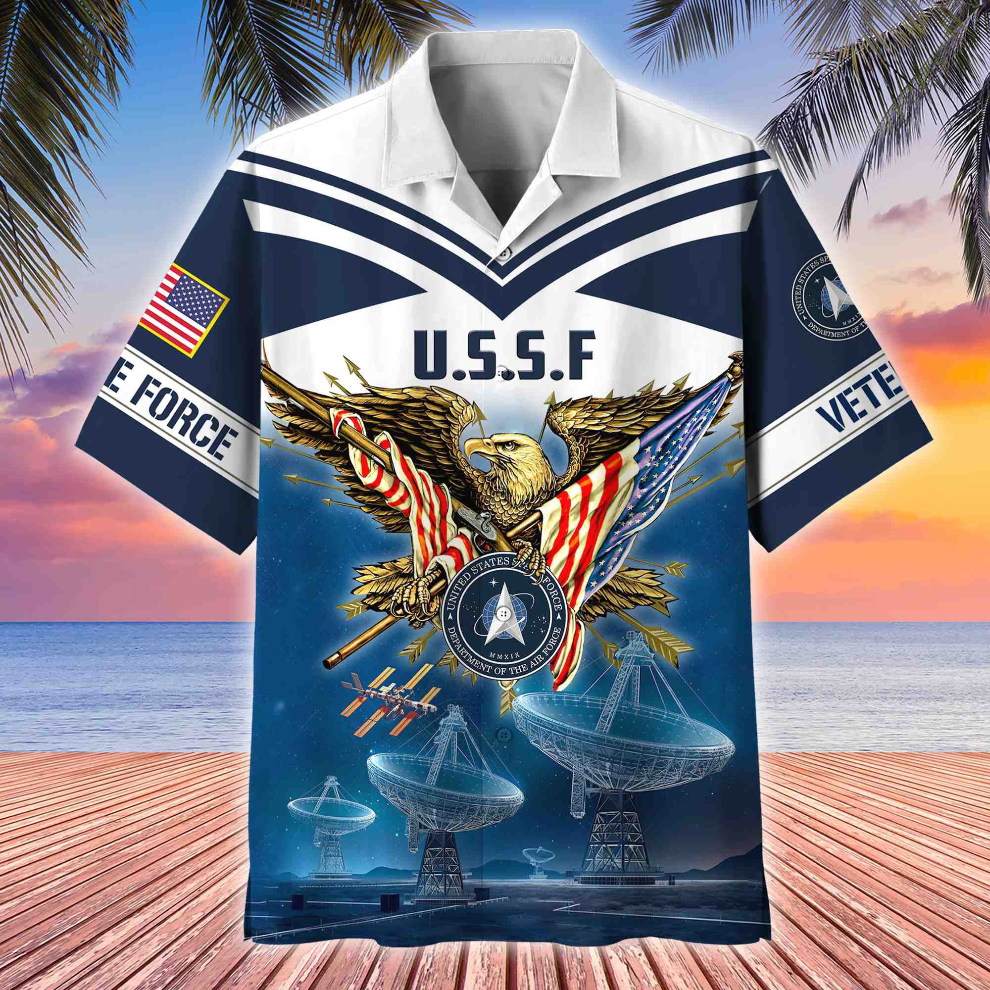 Premium American Pride US Veterans Hawaii Shirt, Gifts For Dad For Husband Veteran
