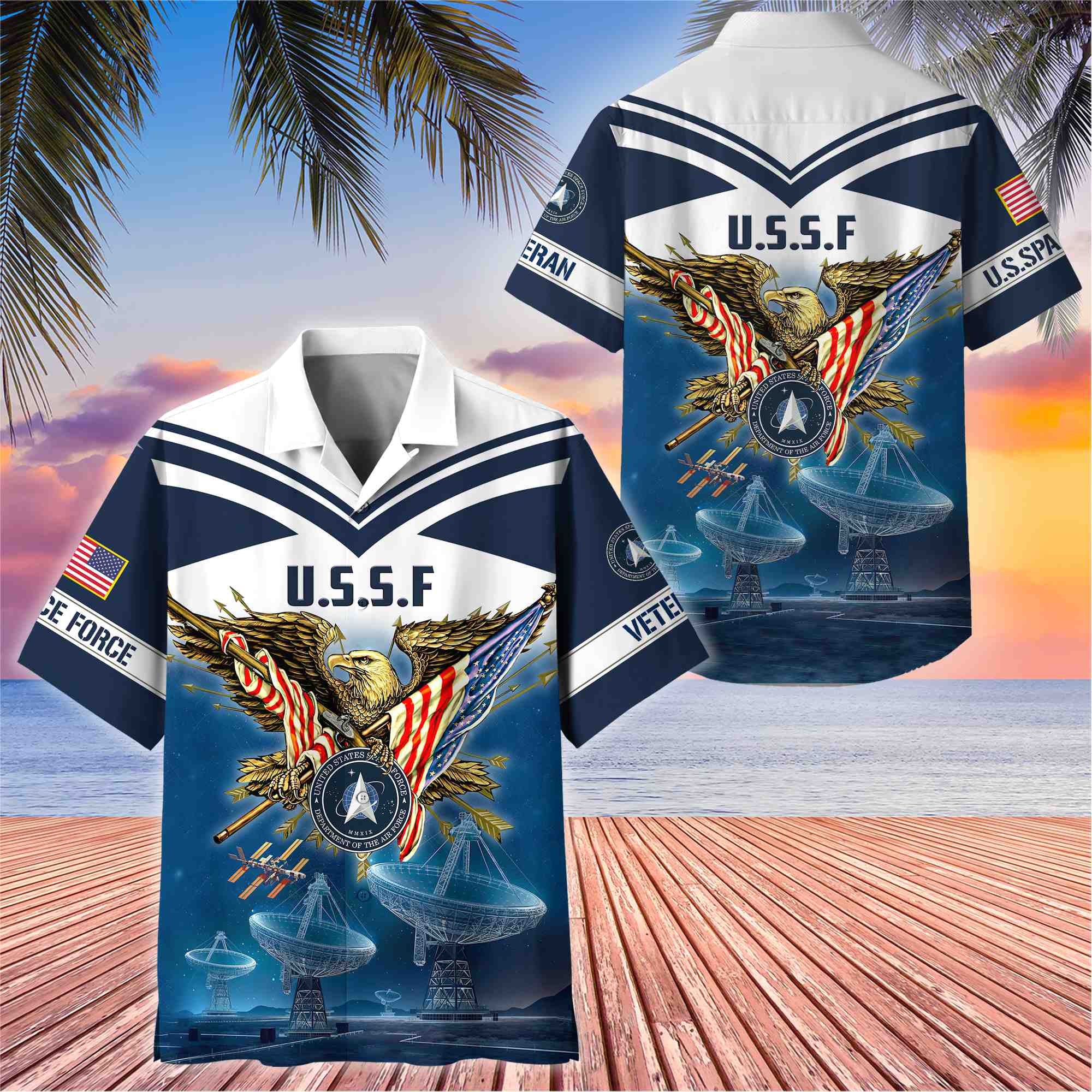 Premium American Pride US Veterans Hawaii Shirt, Gifts For Dad For Husband Veteran