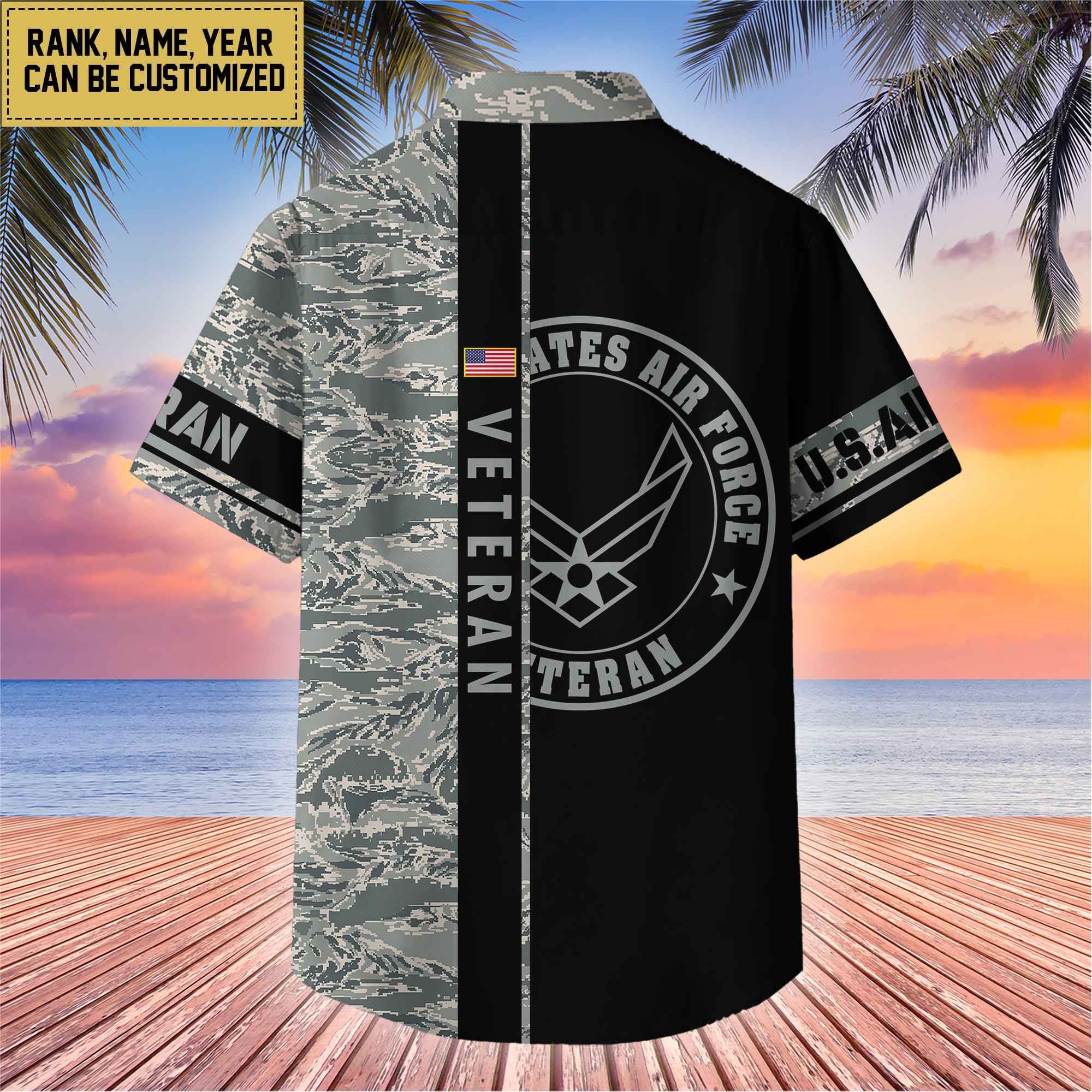 Premium Personalized US Veterans Hawaii Shirt, Gifts For Dad, For Husband Veteran