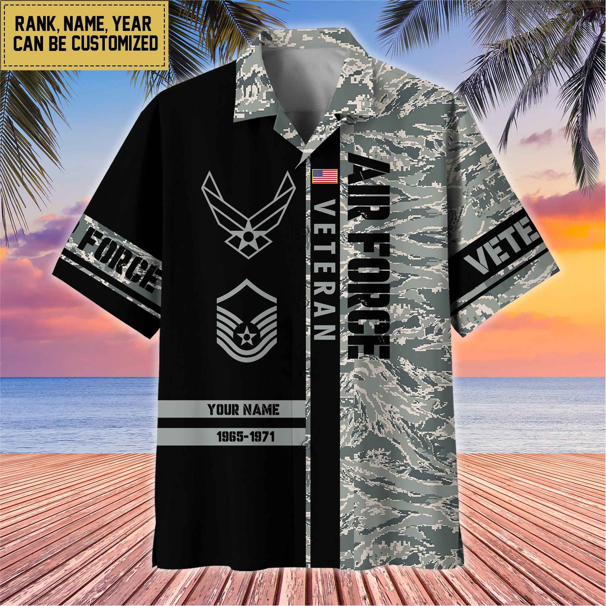 Premium Personalized US Veterans Hawaii Shirt, Gifts For Dad, For Husband Veteran