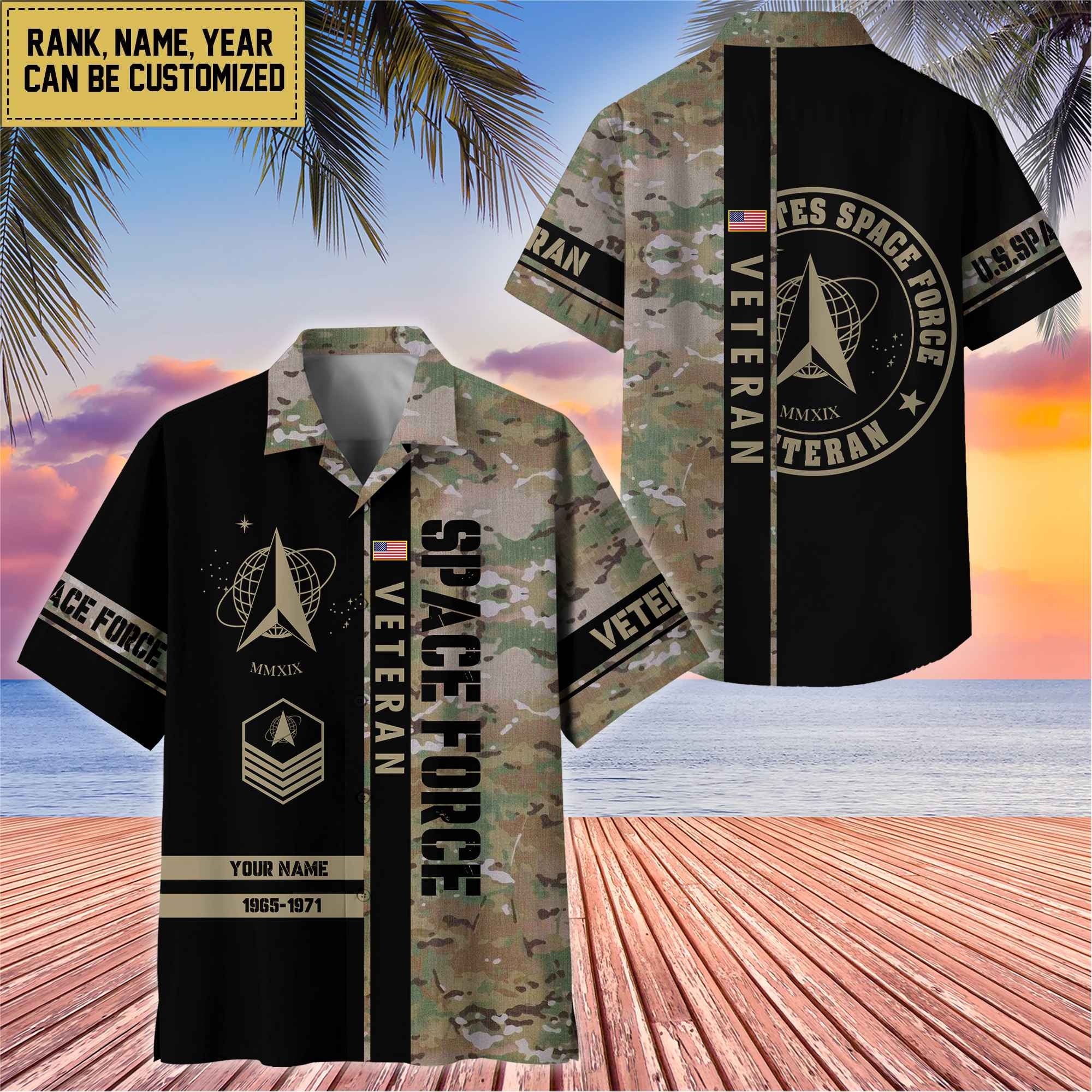 Premium Personalized US Veterans Hawaii Shirt, Gifts For Dad, For Husband Veteran