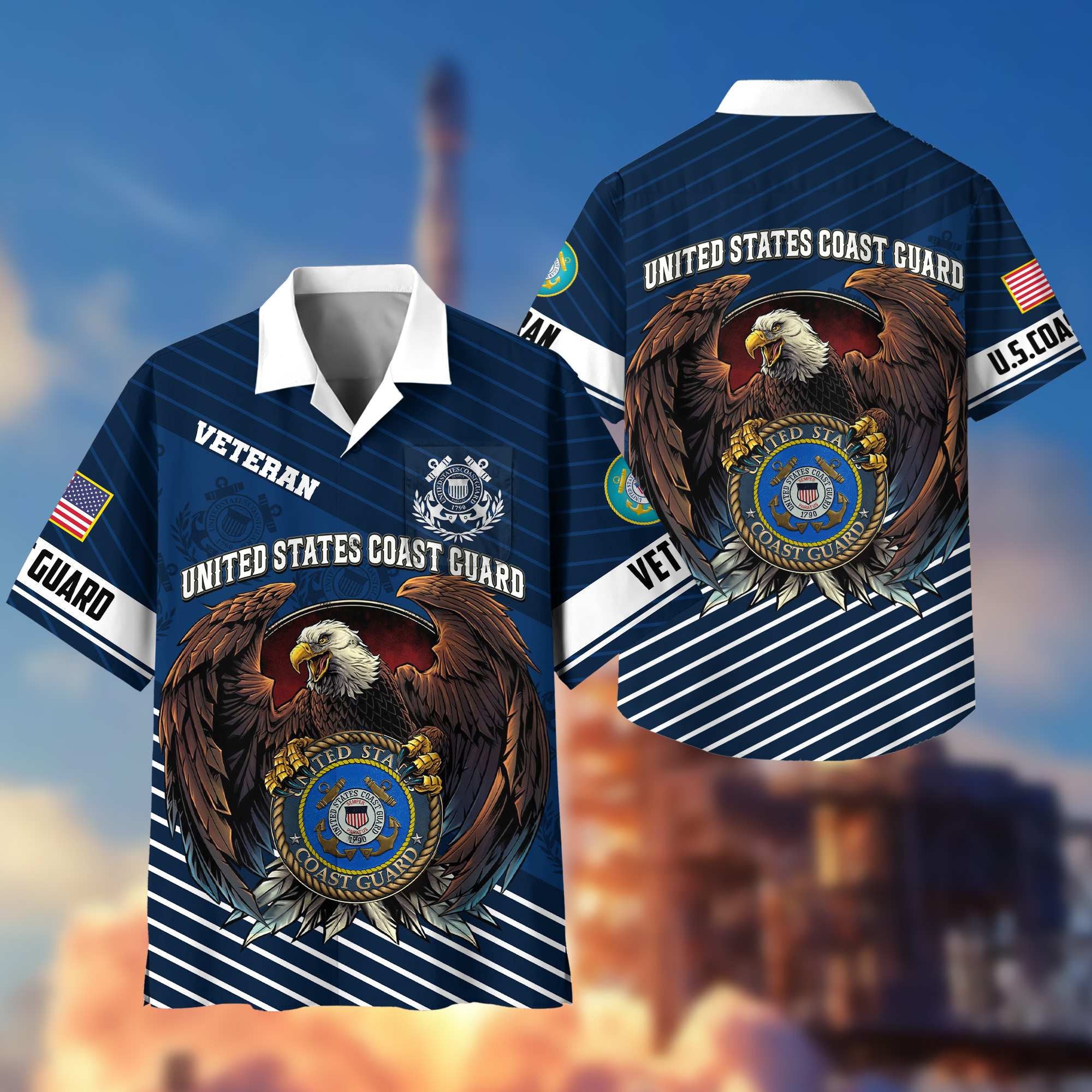 Premium US Veterans Hawaiian Shirt With Pocket, Gifts For Independence Day, Father's Day, Veterans Day, Gifts For Dad, Gifts For Husband Veteran