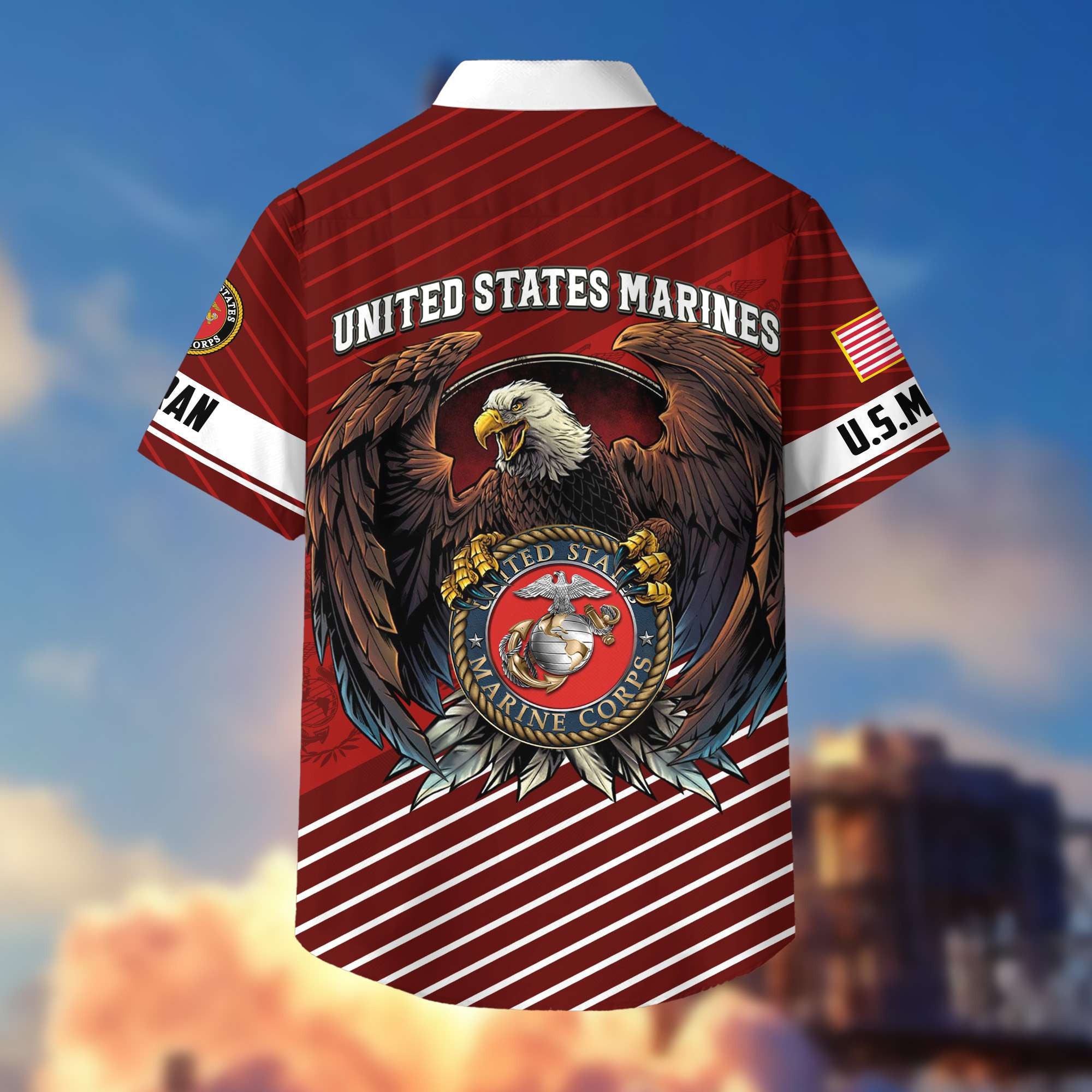 Premium US Veterans Hawaiian Shirt With Pocket, Gifts For Independence Day, Father's Day, Veterans Day, Gifts For Dad, Gifts For Husband Veteran