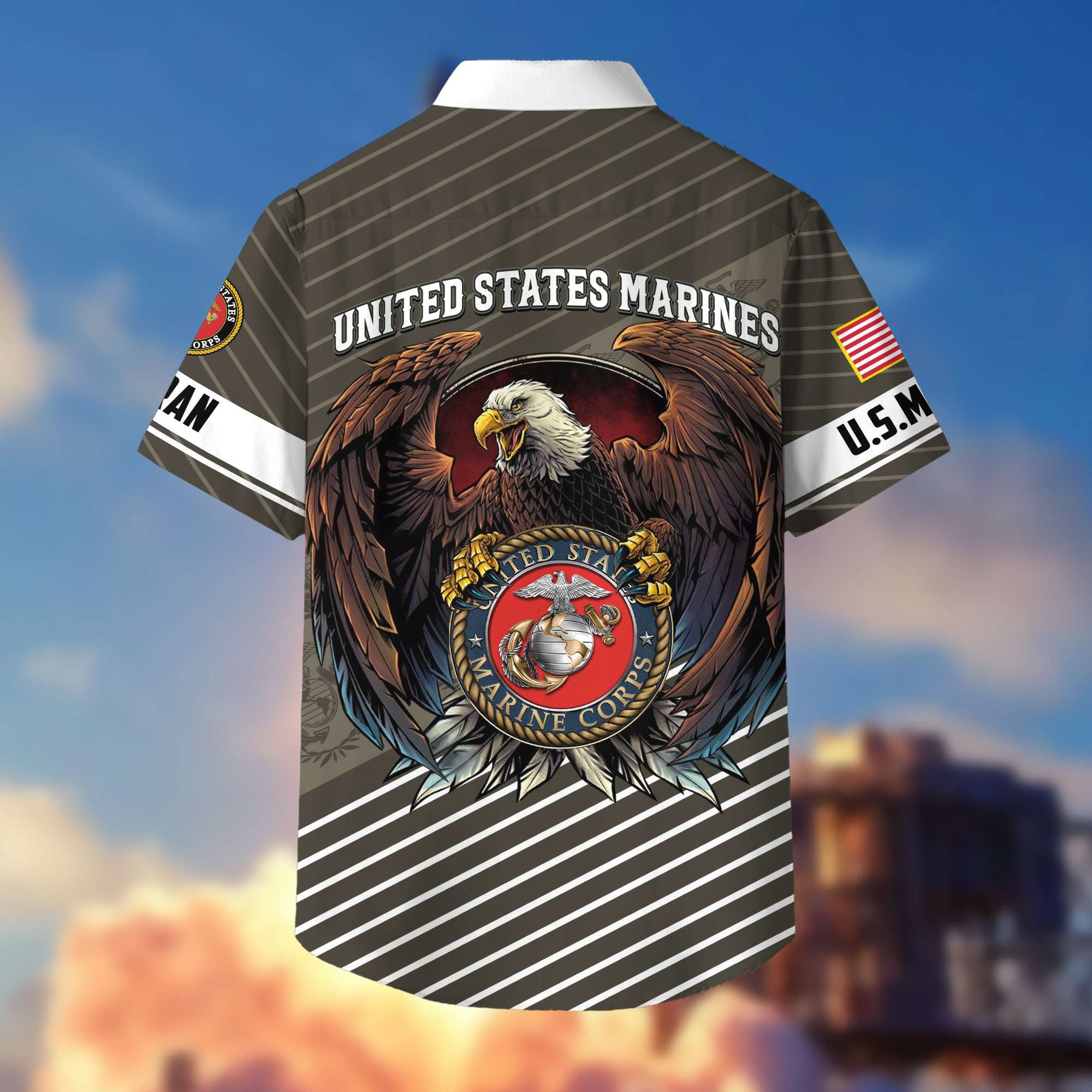 Premium US Veterans Hawaiian Shirt With Pocket, Gifts For Independence Day, Father's Day, Veterans Day, Gifts For Dad, Gifts For Husband Veteran
