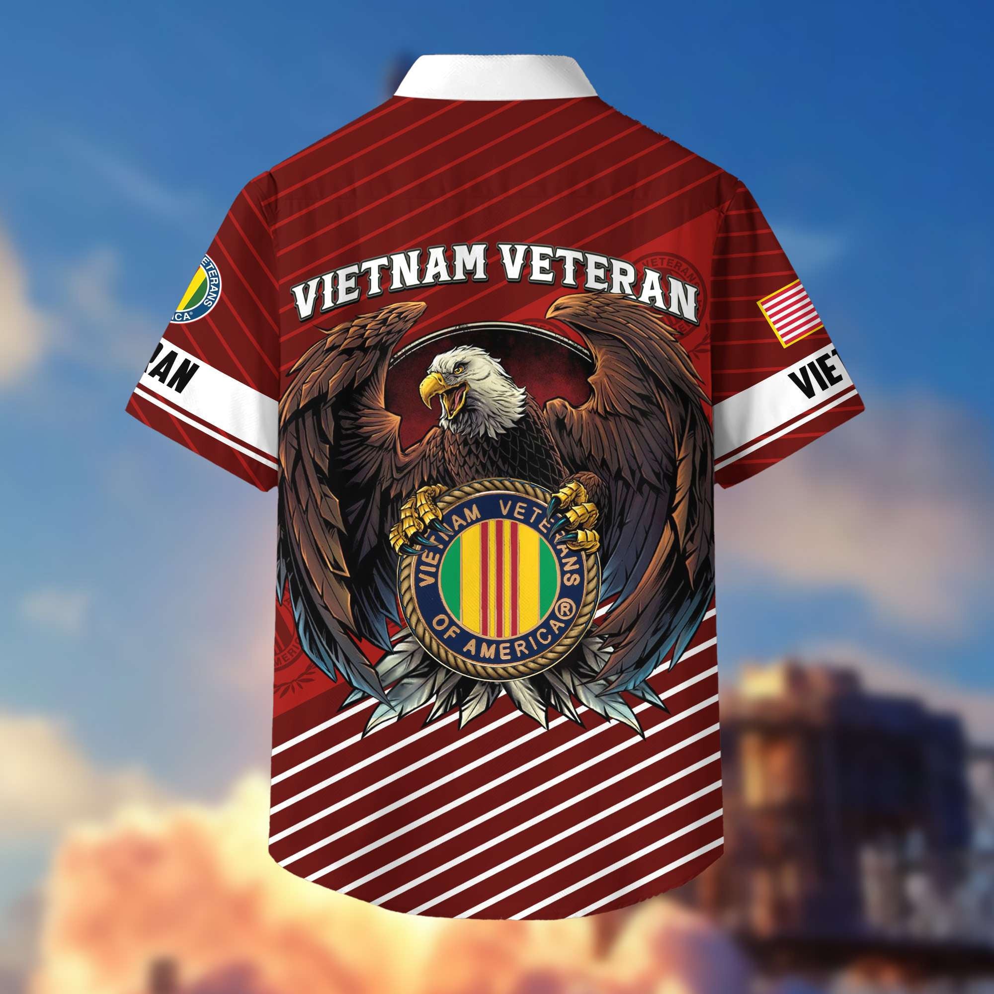 Premium US Veterans Hawaiian Shirt With Pocket, Gifts For Independence Day, Father's Day, Veterans Day, Gifts For Dad, Gifts For Husband Veteran