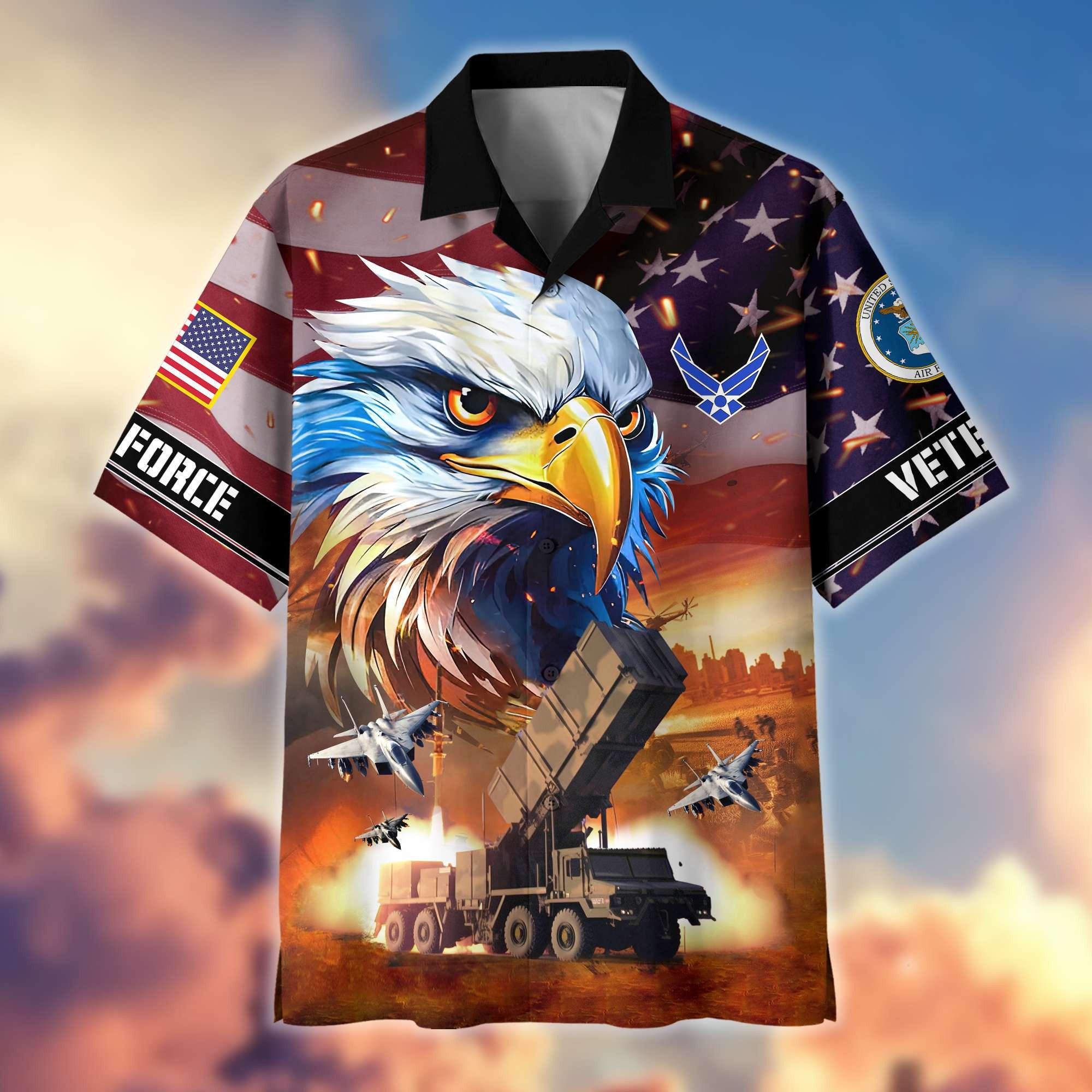 Premium Honoring All Who Served US Veterans Hawaiian Shirt