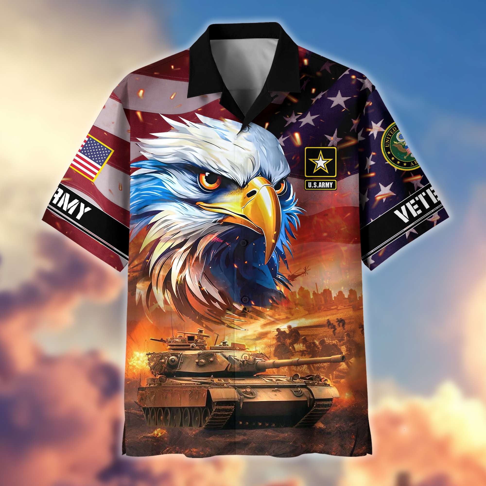Premium Honoring All Who Served US Veterans Hawaiian Shirt