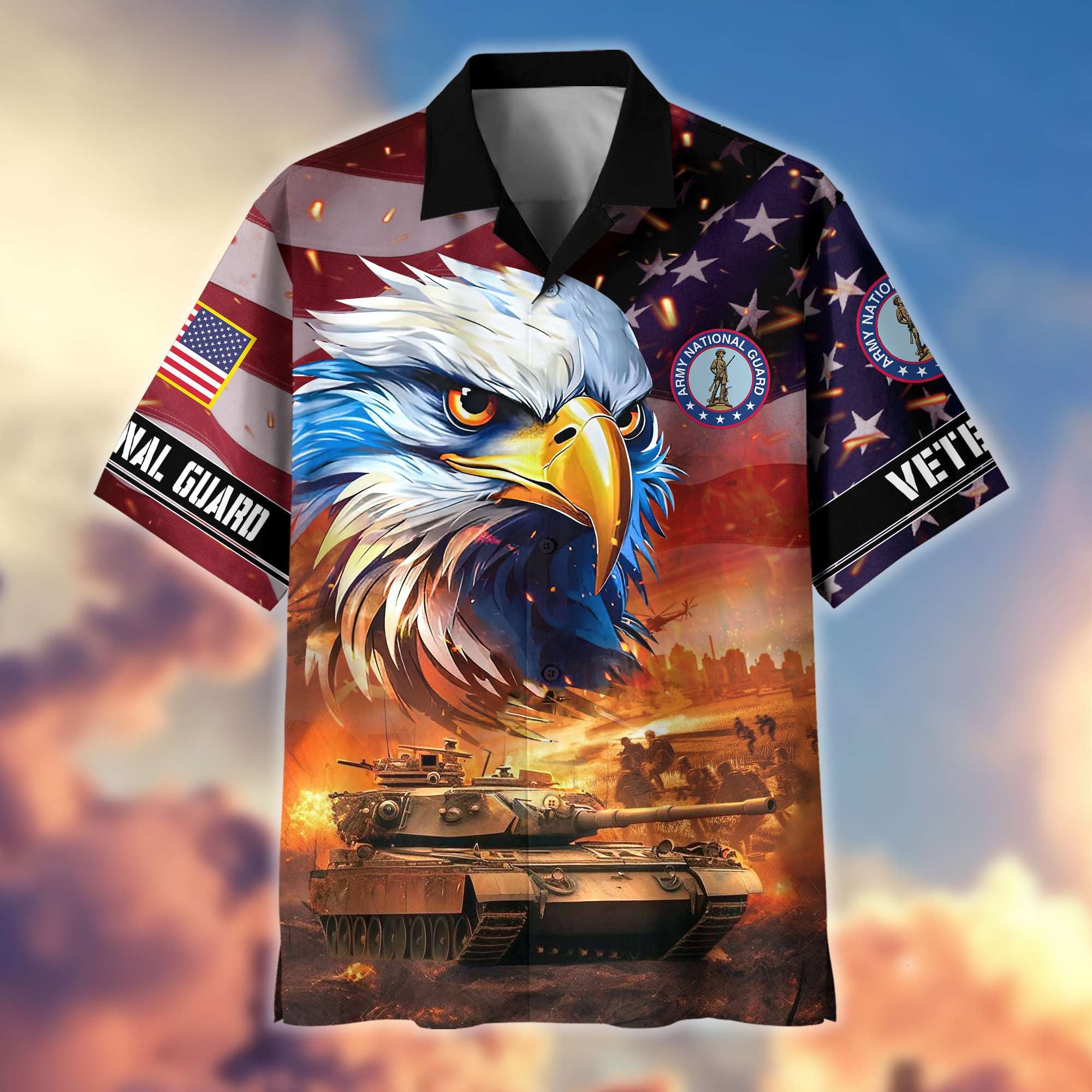 Premium Honoring All Who Served US Veterans Hawaiian Shirt