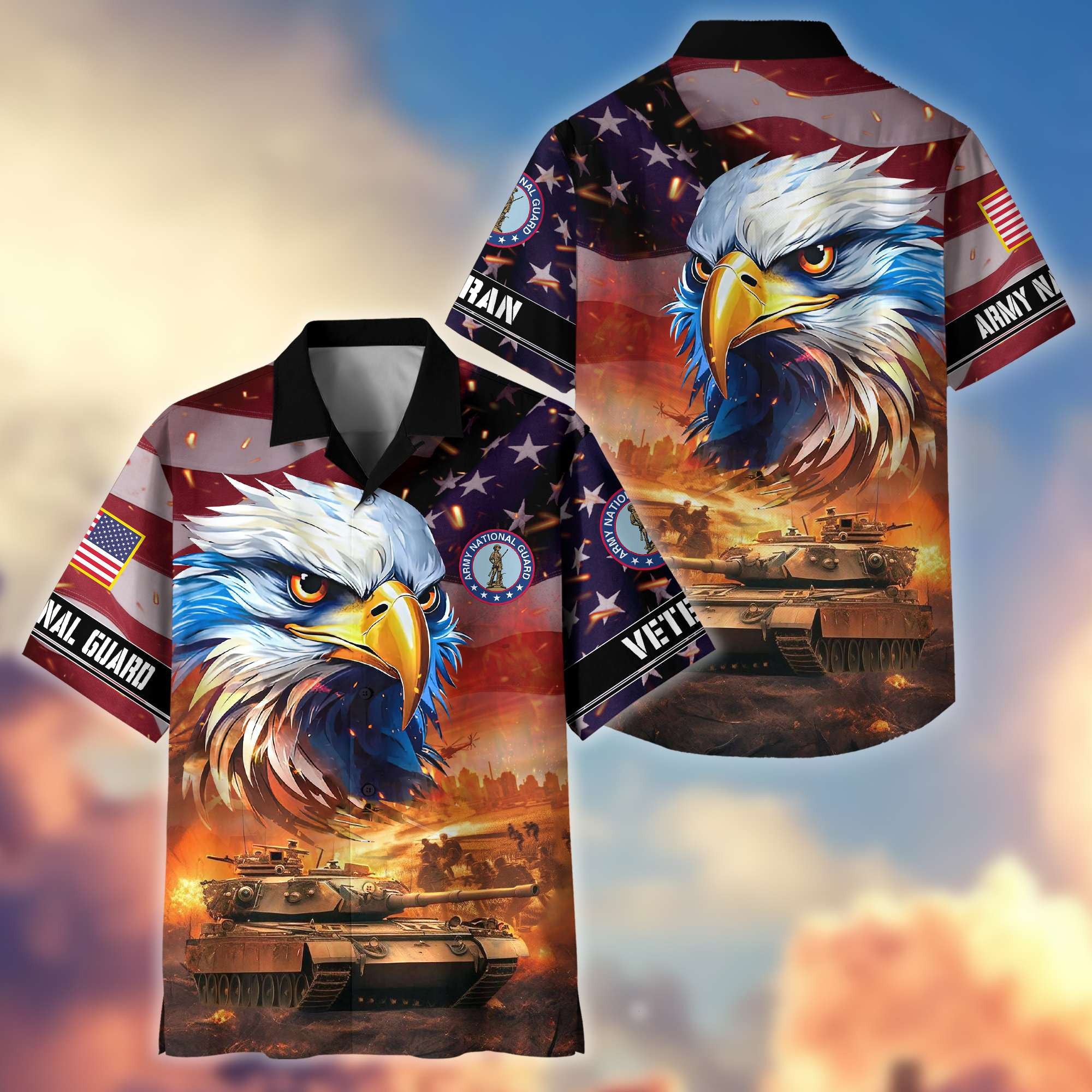 Premium Honoring All Who Served US Veterans Hawaiian Shirt