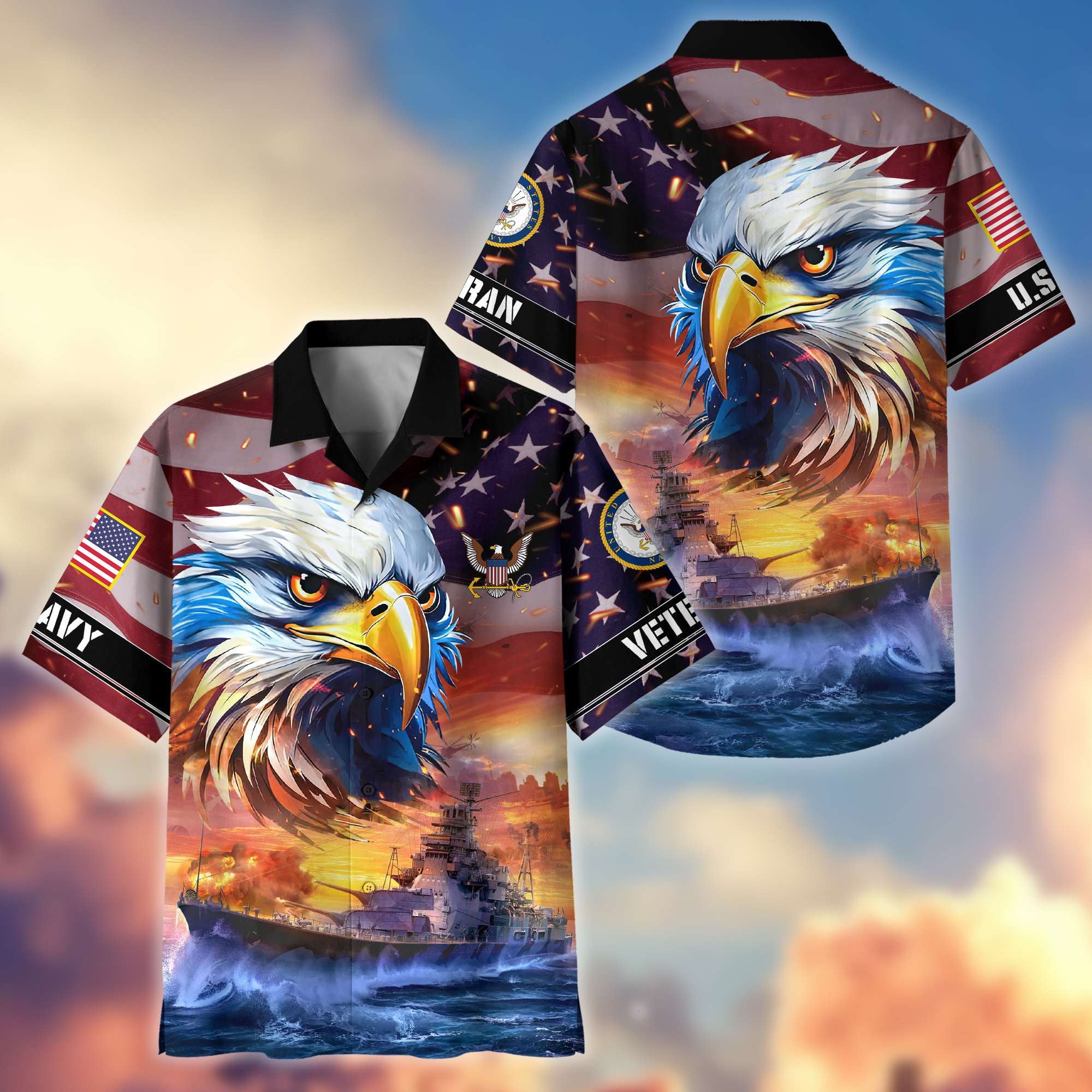 Premium Honoring All Who Served US Veterans Hawaiian Shirt