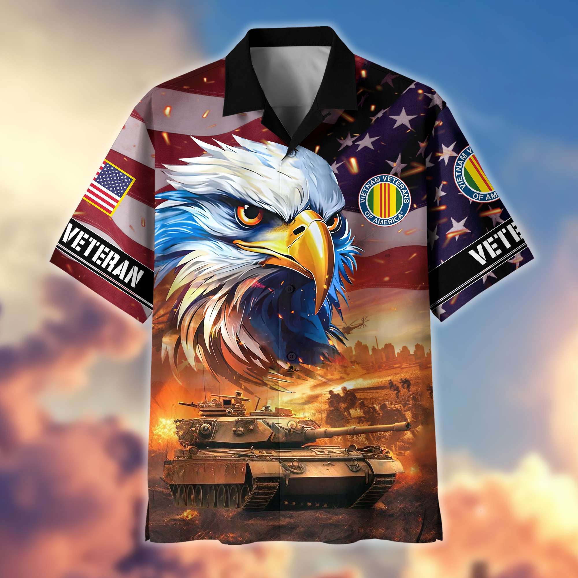 Premium Honoring All Who Served US Veterans Hawaiian Shirt