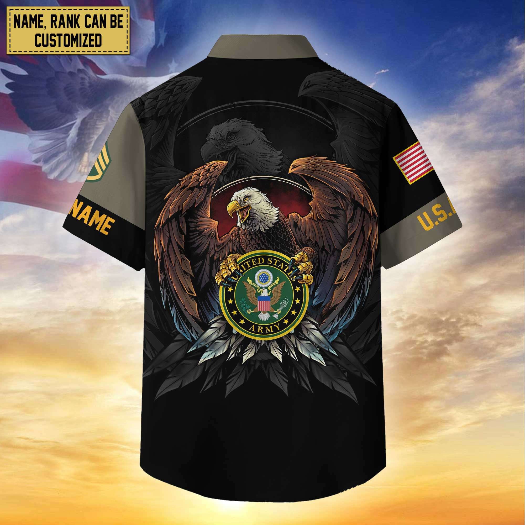 Premium Personalized Proudly Served US Veterans Hawaiian Shirt