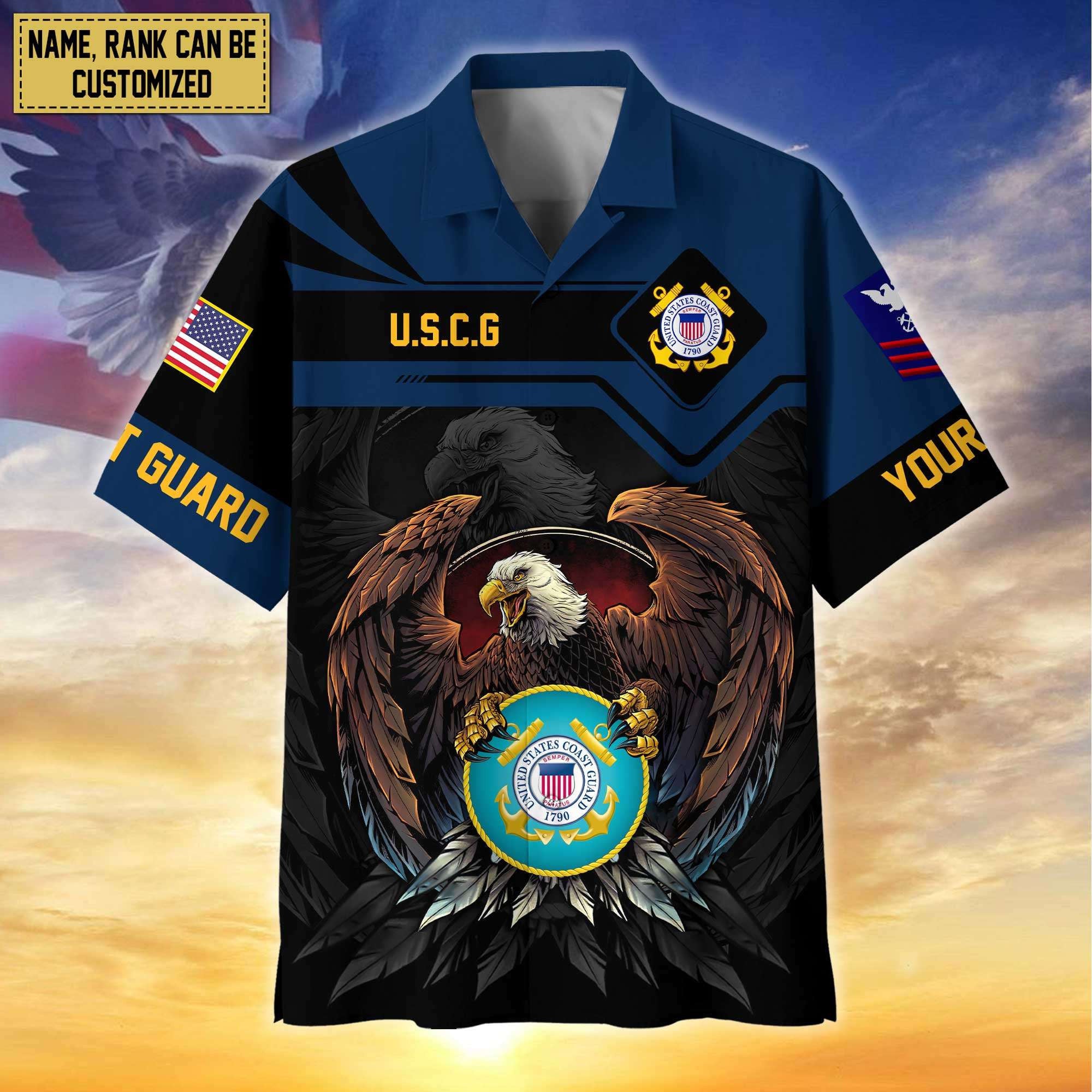 Premium Personalized Proudly Served US Veterans Hawaiian Shirt