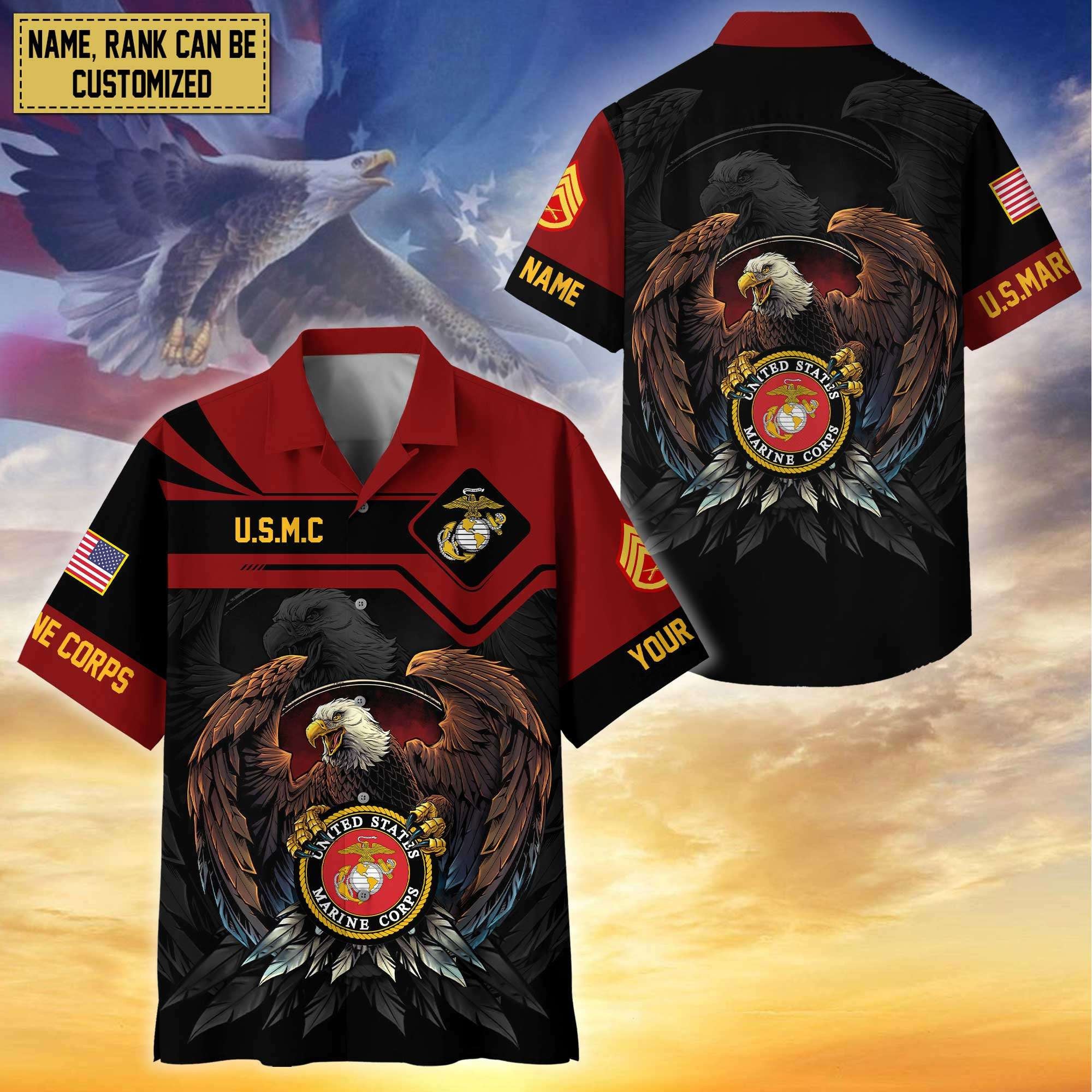 Premium Personalized Proudly Served US Veterans Hawaiian Shirt