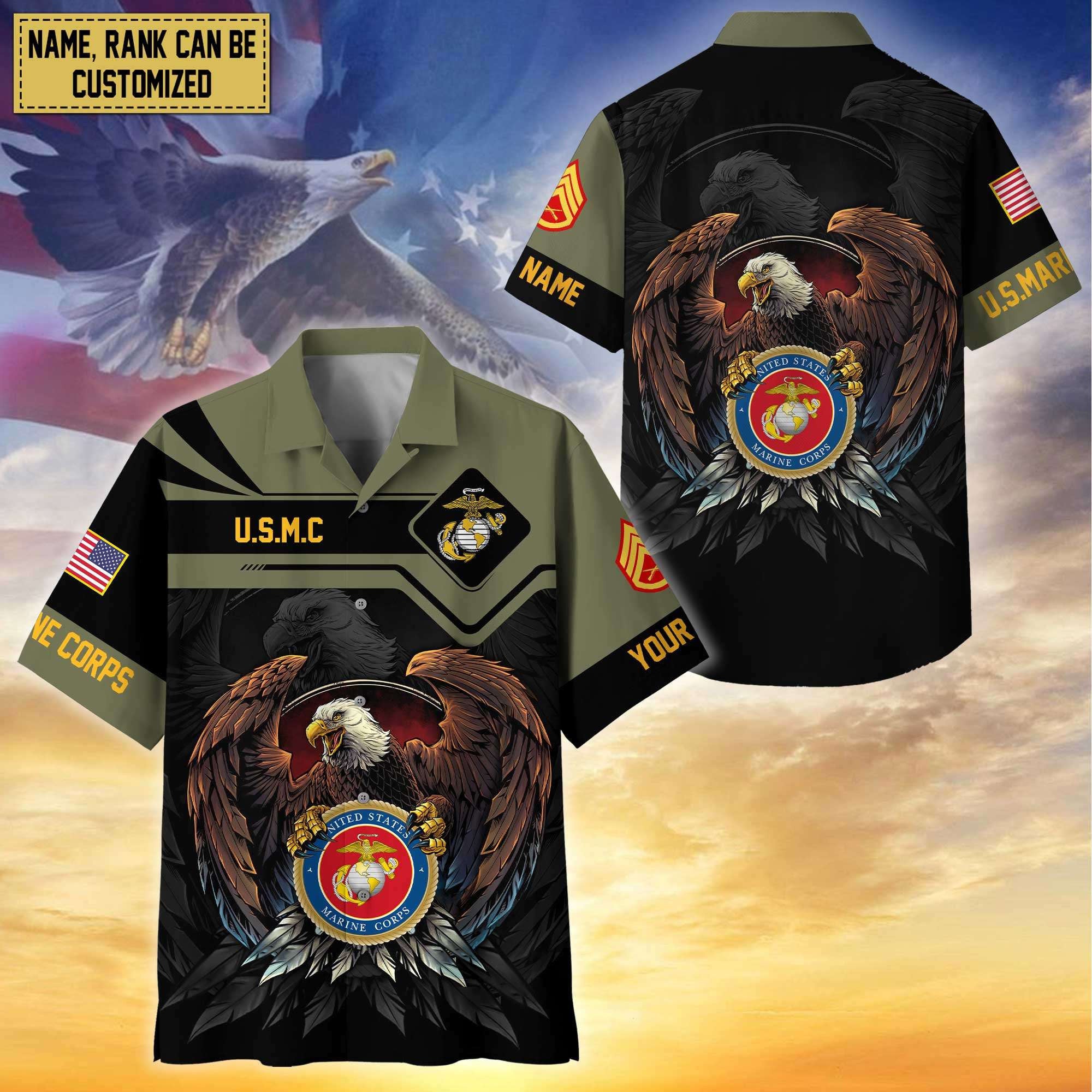 Premium Personalized Proudly Served US Veterans Hawaiian Shirt