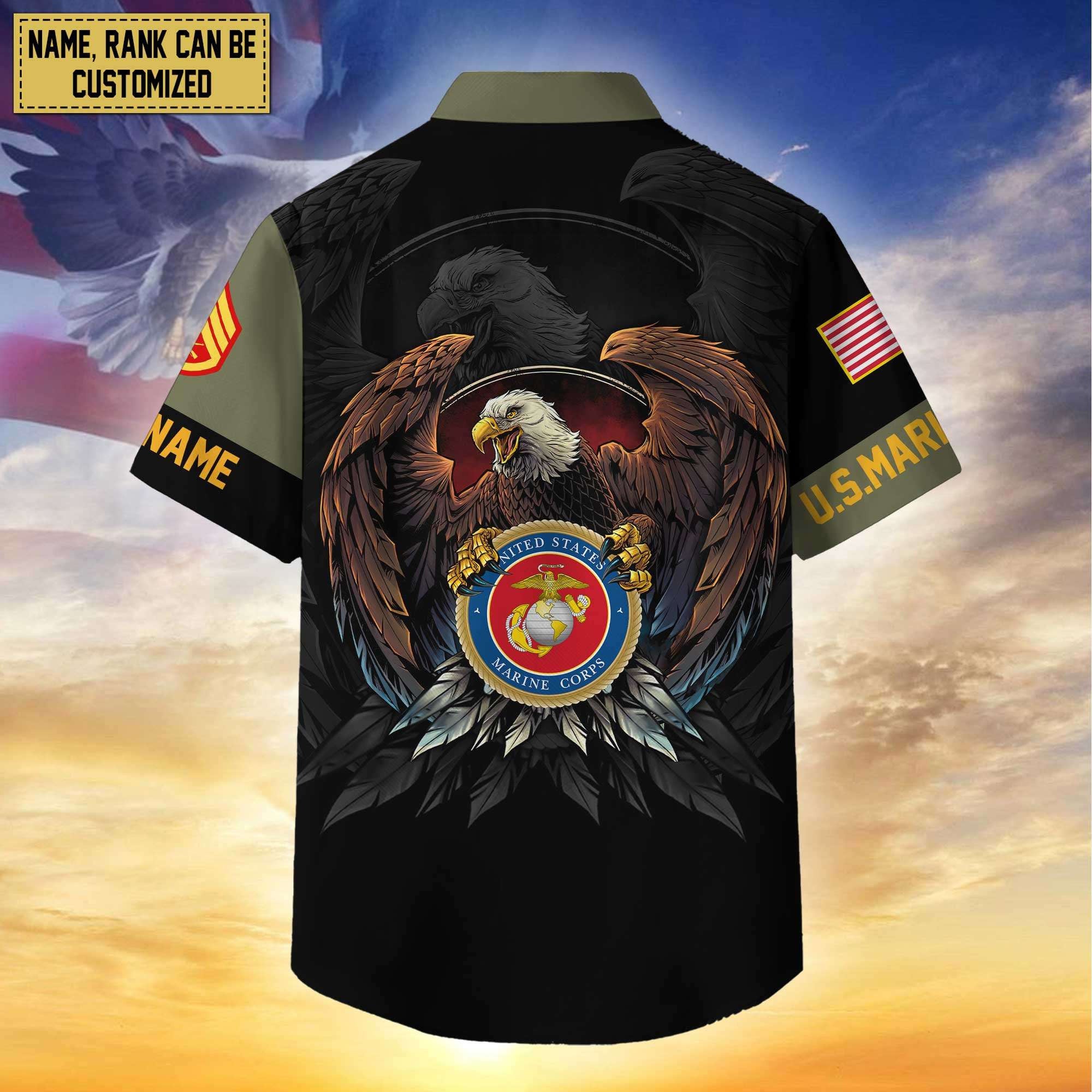 Premium Personalized Proudly Served US Veterans Hawaiian Shirt
