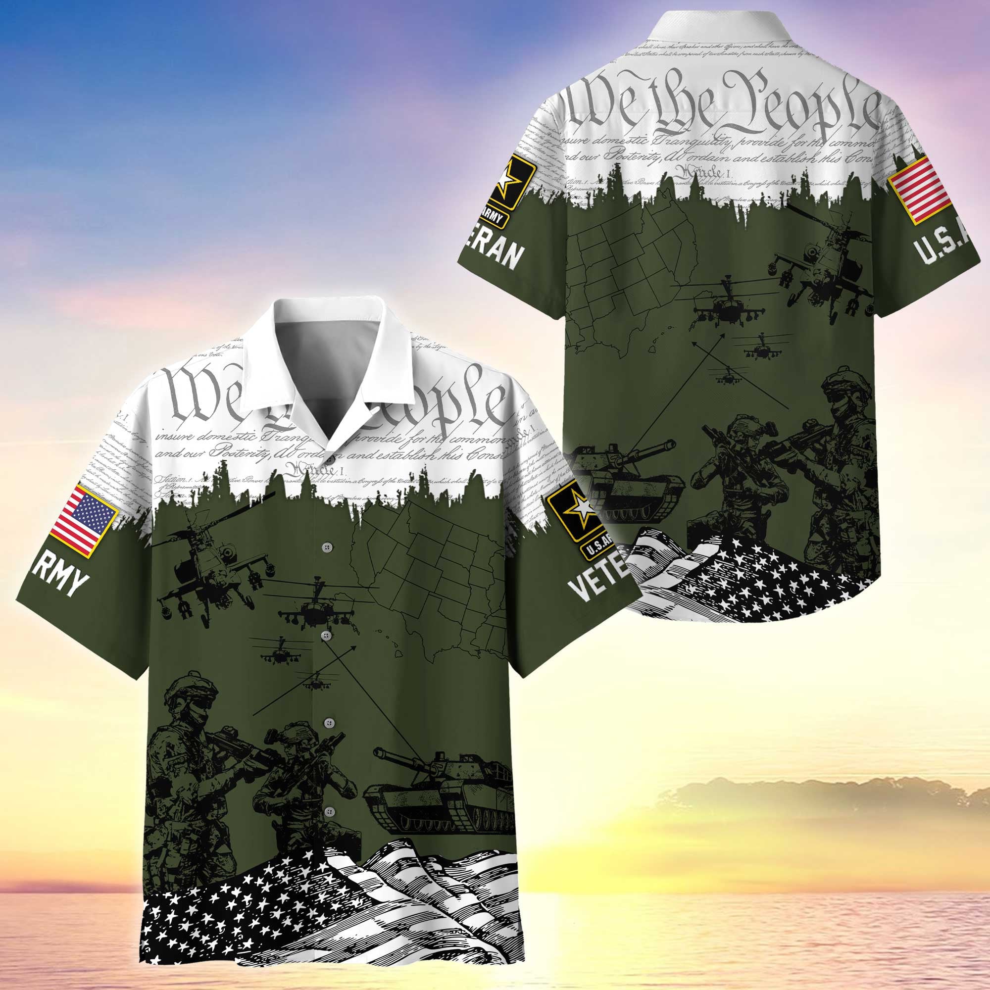 Premium Proudly Served US Veterans Hawaiian Shirt