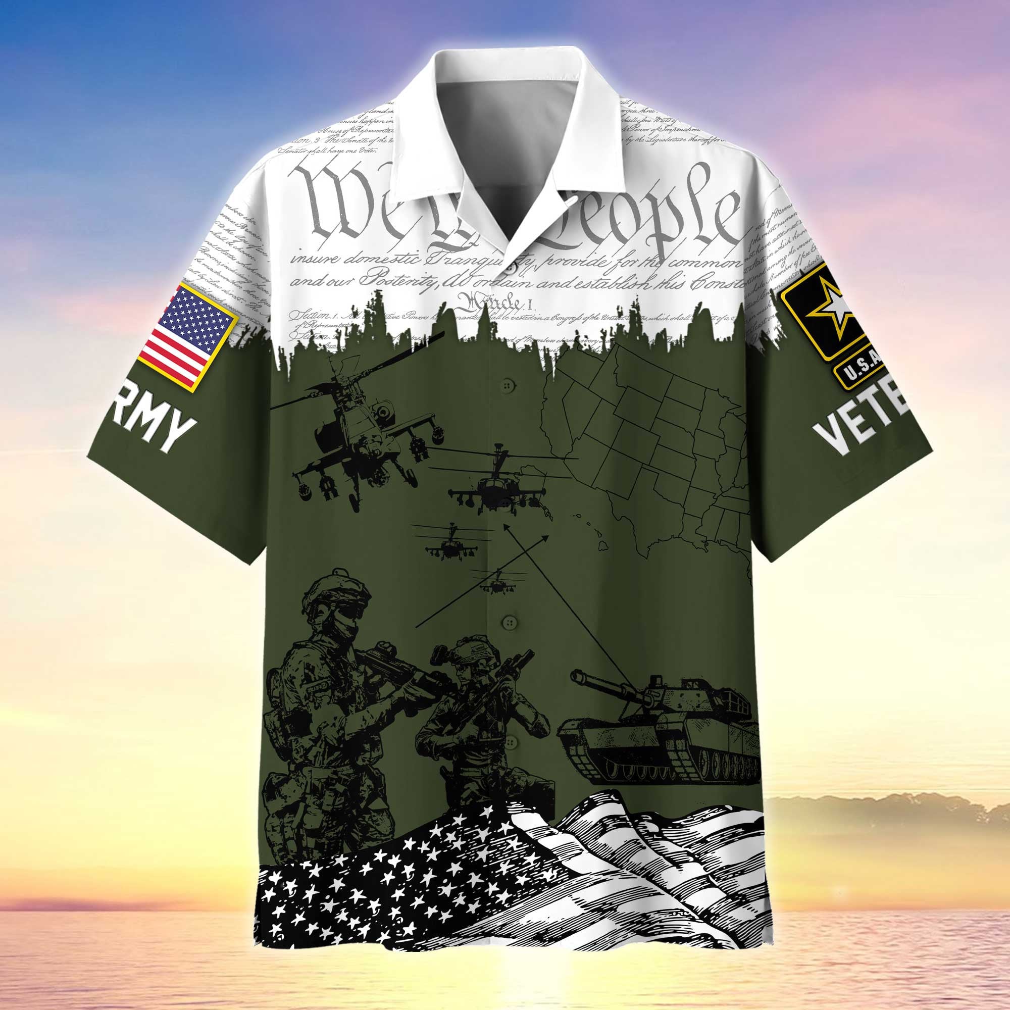 Premium Proudly Served US Veterans Hawaiian Shirt